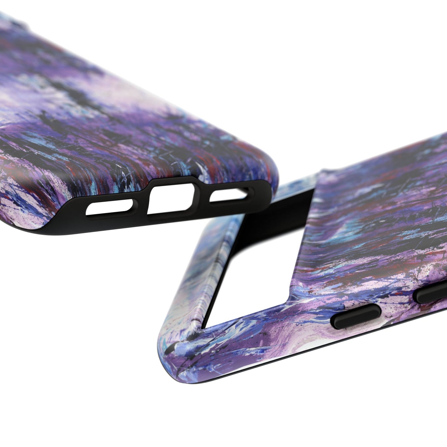 Abstract Purple Phone Case, Stylish & Protective Cover for Art Lovers- White Spring Image
