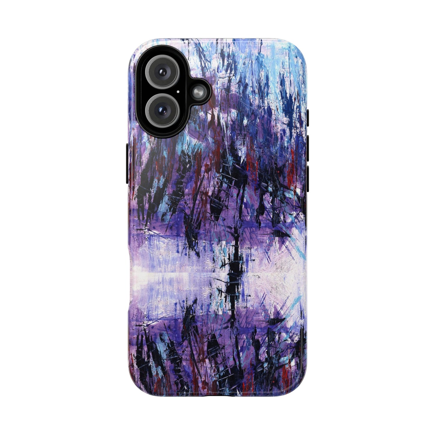 Abstract Purple Phone Case, Stylish & Protective Cover for Art Lovers- White Spring Image