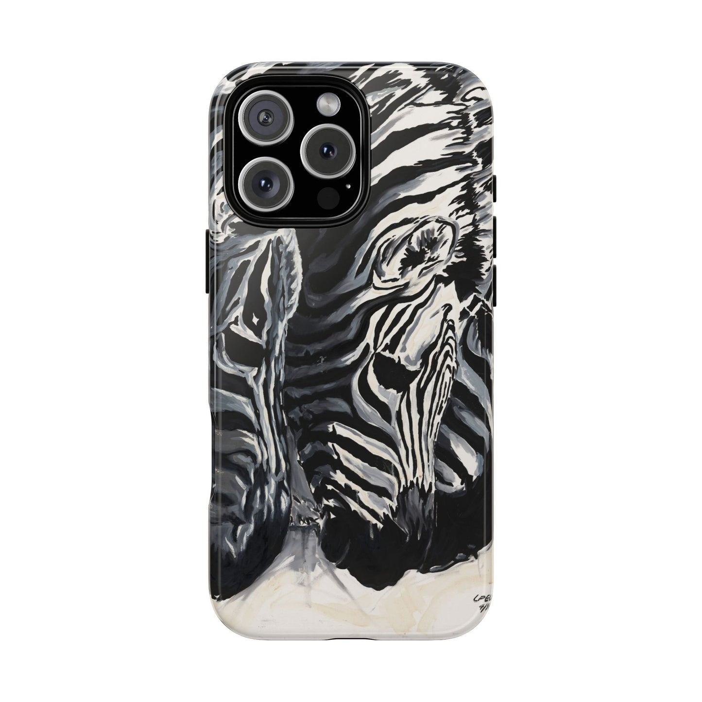 Artistic Zebra Print Phone Case -Tough Cases- Baby Zebras Image