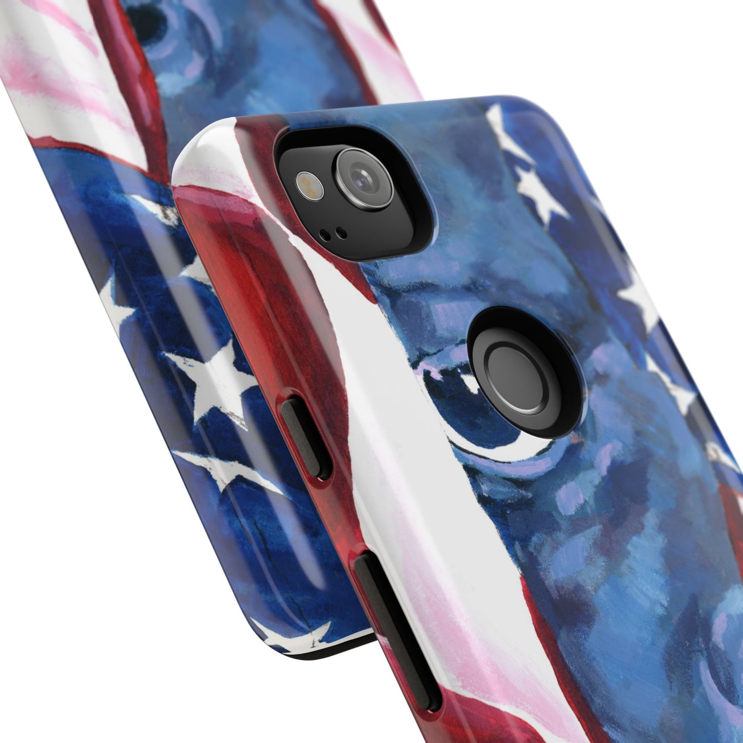 Patriotic Tough Phone Case with American Flag Design- I See You Image