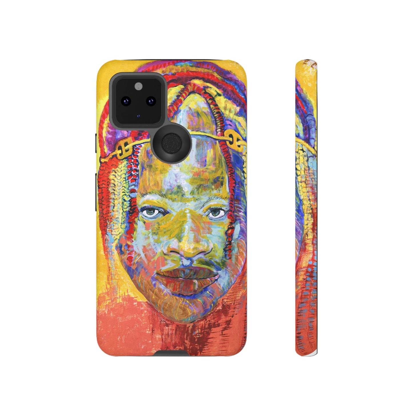 Vibrant Artistic Phone Case - Tough Cases for Creative Souls- African Youth Image