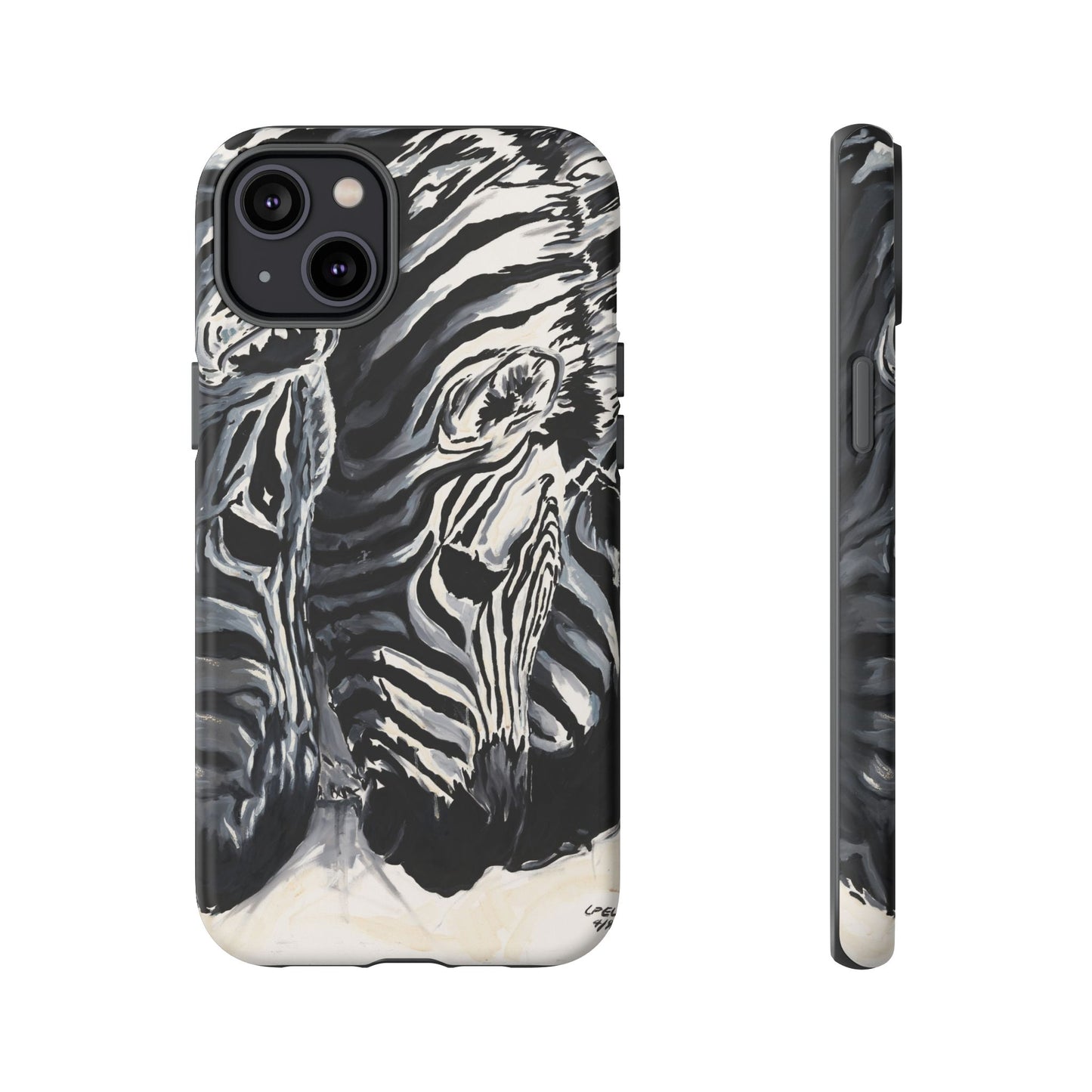 Artistic Zebra Print Phone Case -Tough Cases- Baby Zebras Image