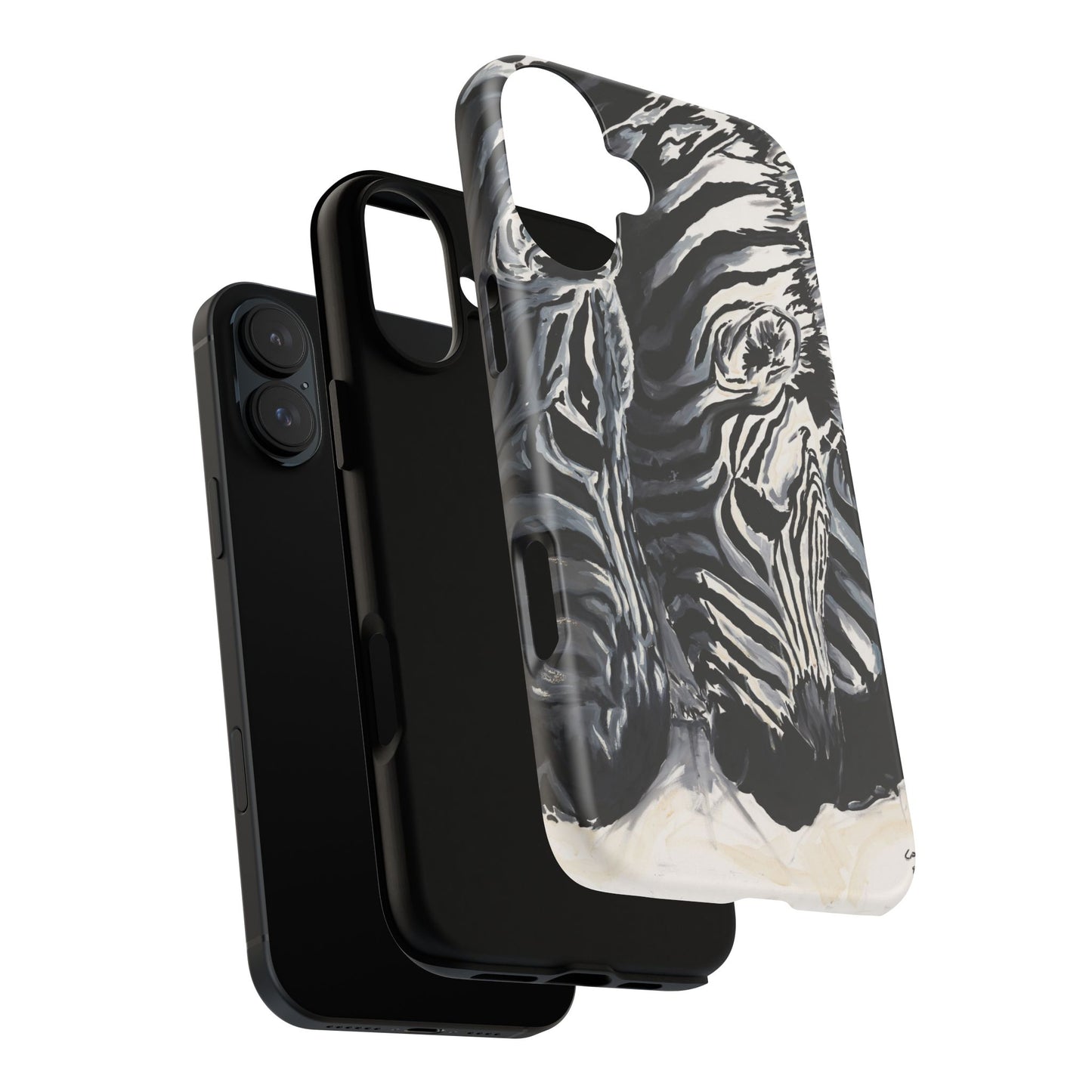 Artistic Zebra Print Phone Case -Tough Cases- Baby Zebras Image