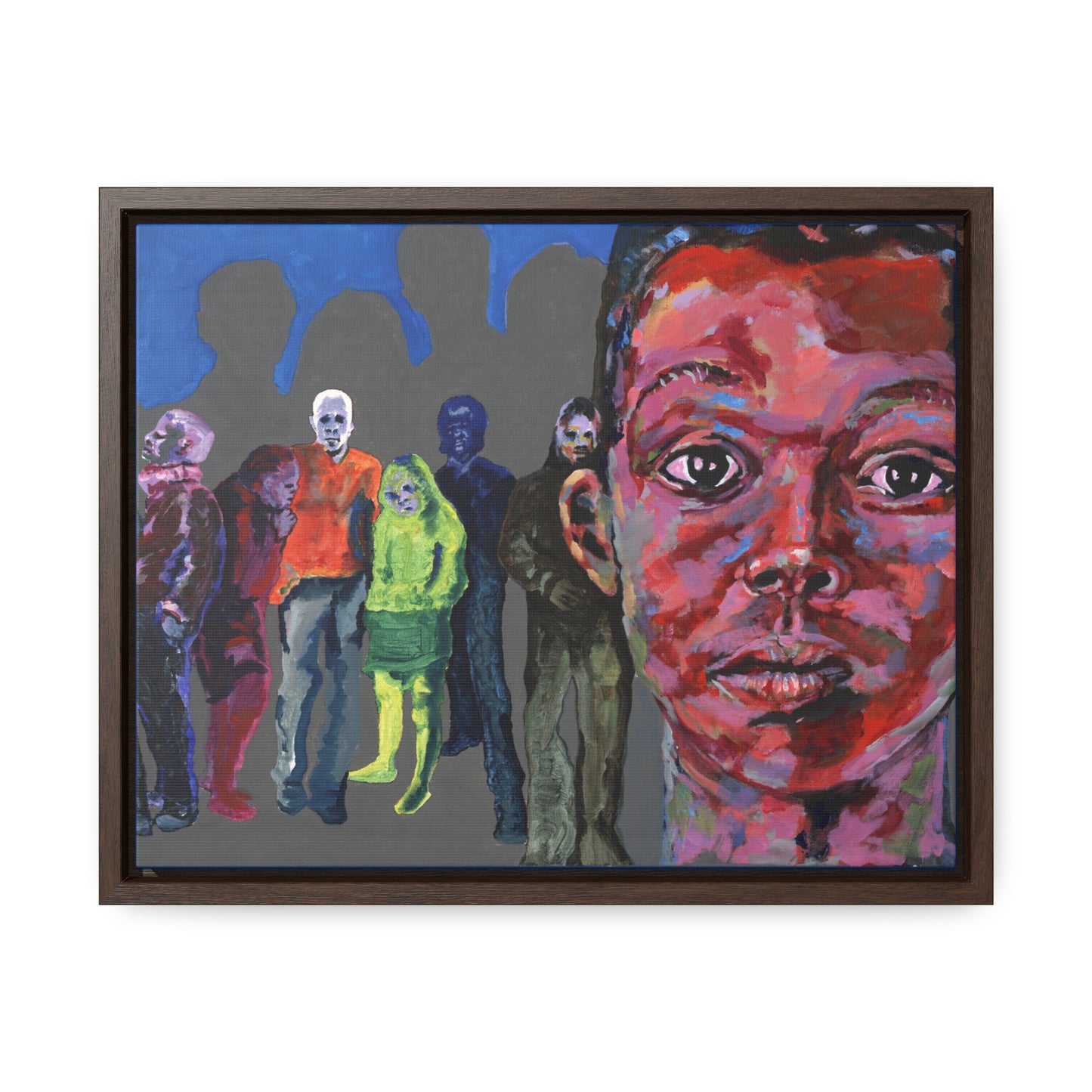 I See You But You Never See Me- Framed Canvas Print