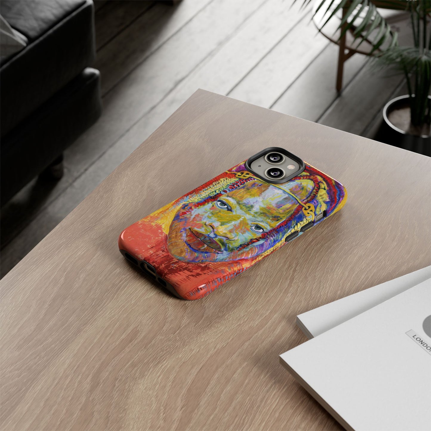 Vibrant Artistic Phone Case - Tough Cases for Creative Souls- African Youth Image