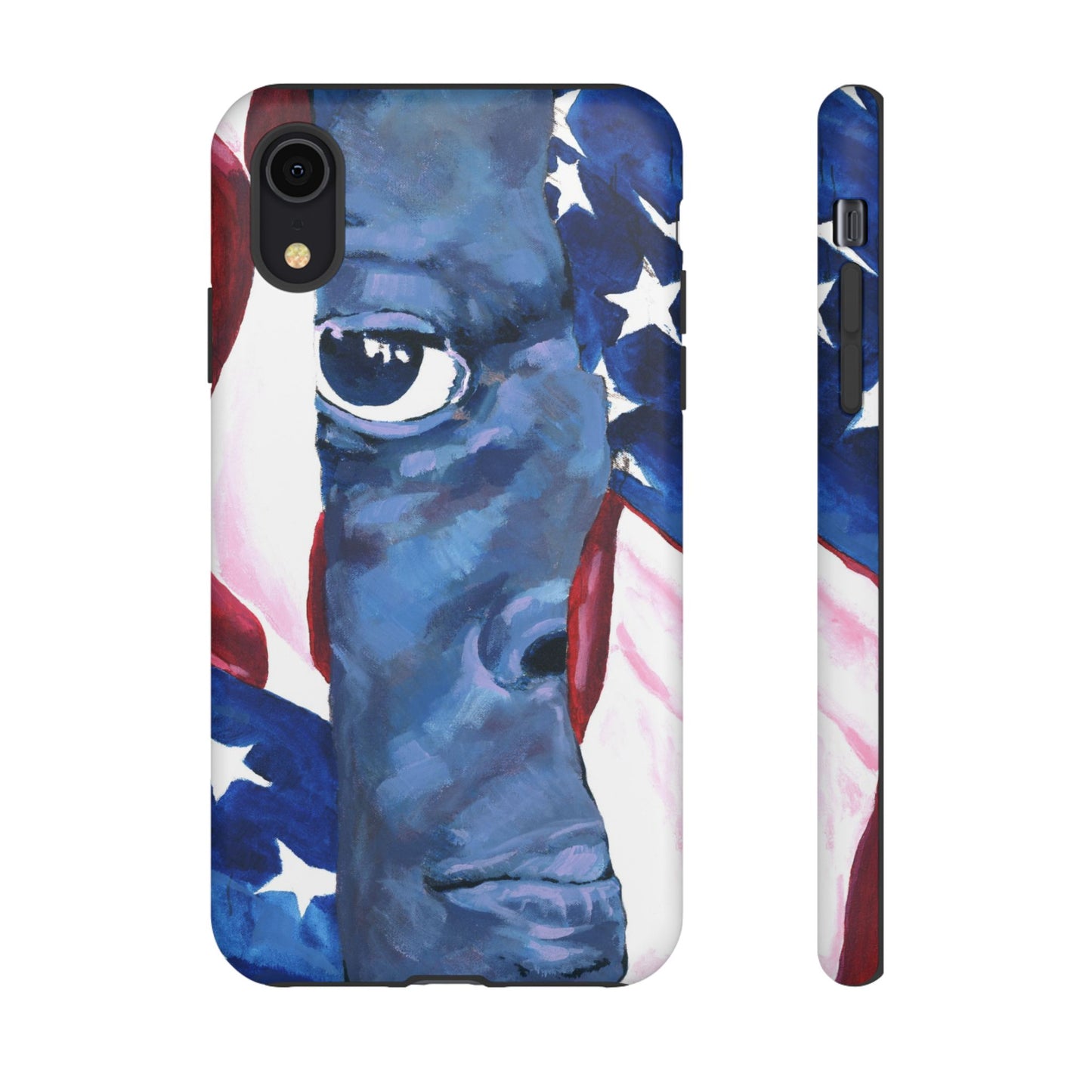 Patriotic Tough Phone Case with American Flag Design- I See You Image