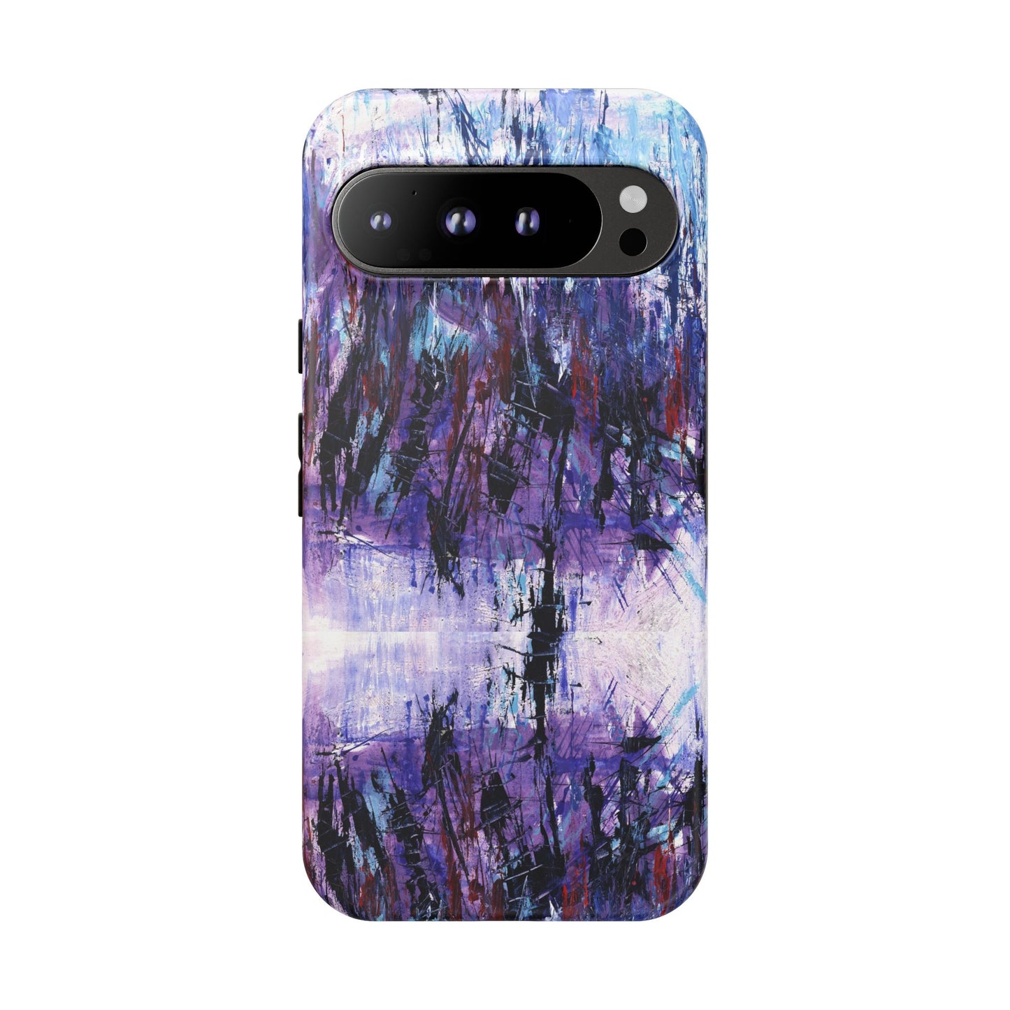 Abstract Purple Phone Case, Stylish & Protective Cover for Art Lovers- White Spring Image