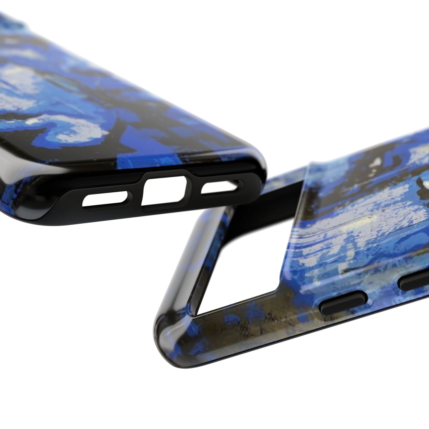 Artistic Phone Case - Tough Cases with Bold Blue Portraits -The Lovers Image
