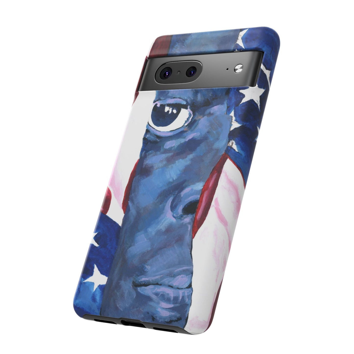 Patriotic Tough Phone Case with American Flag Design- I See You Image