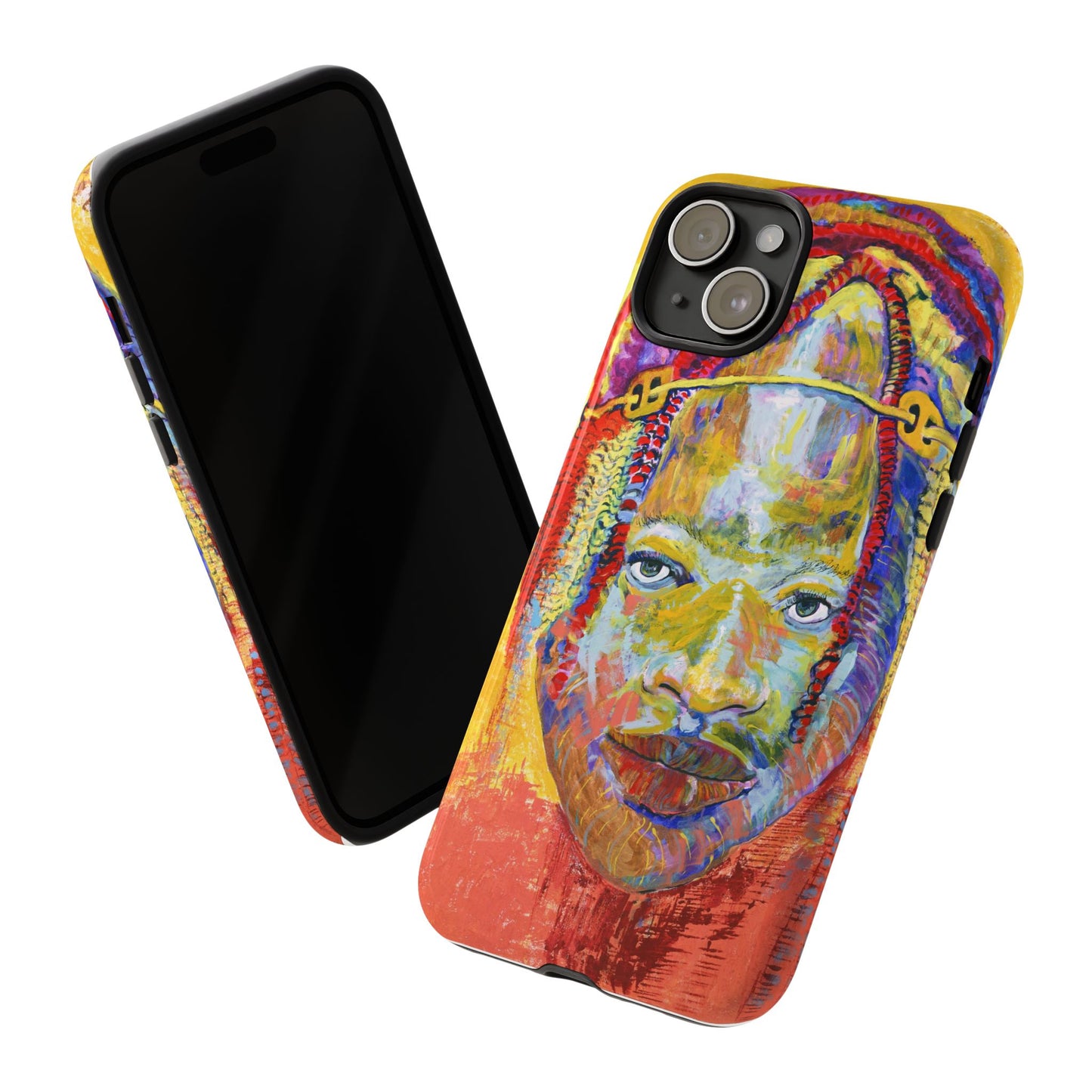 Vibrant Artistic Phone Case - Tough Cases for Creative Souls- African Youth Image
