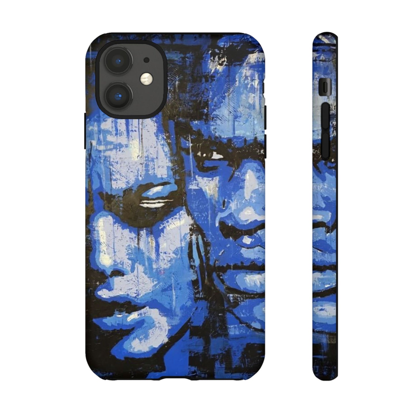 Artistic Phone Case - Tough Cases with Bold Blue Portraits -The Lovers Image