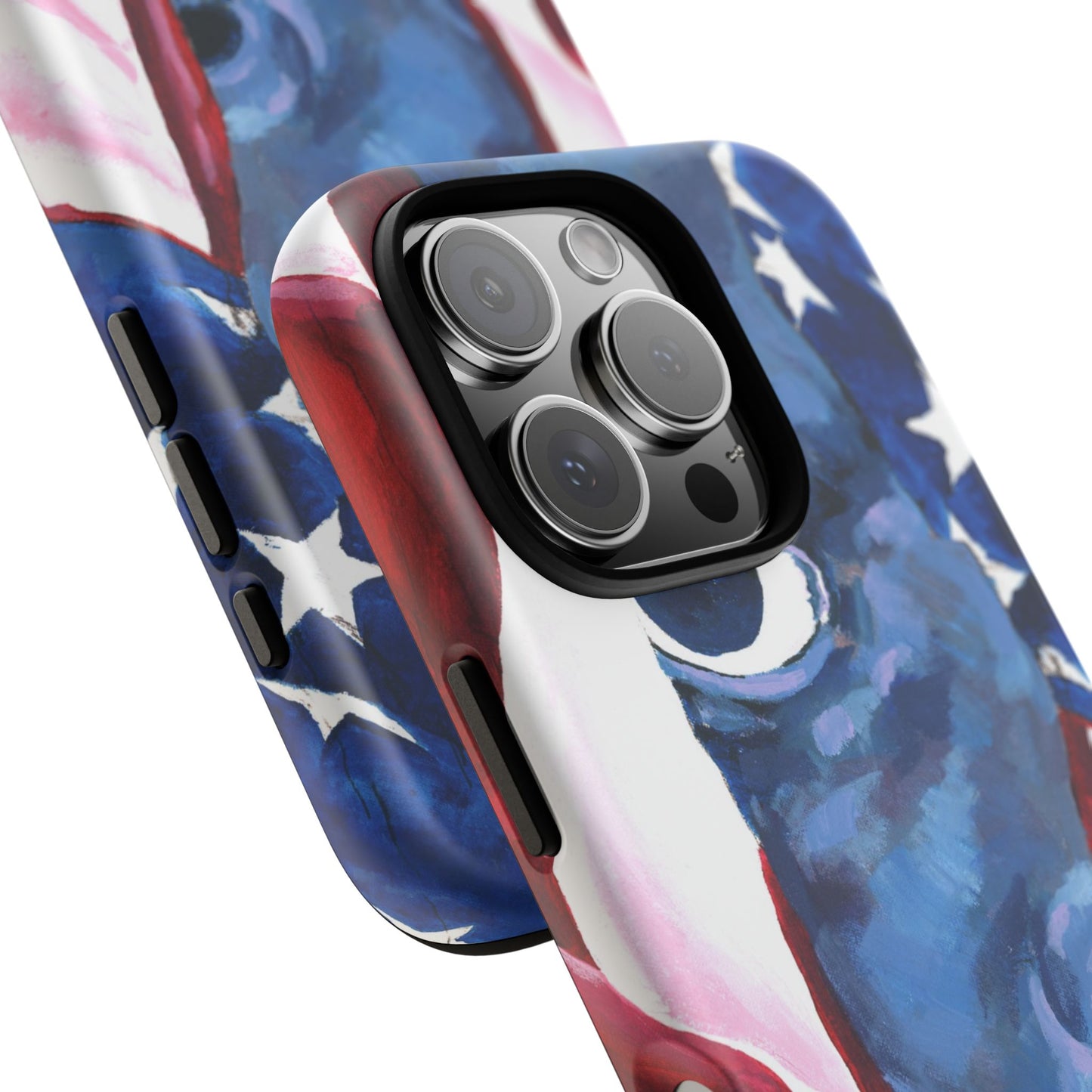 Patriotic Tough Phone Case with American Flag Design- I See You Image
