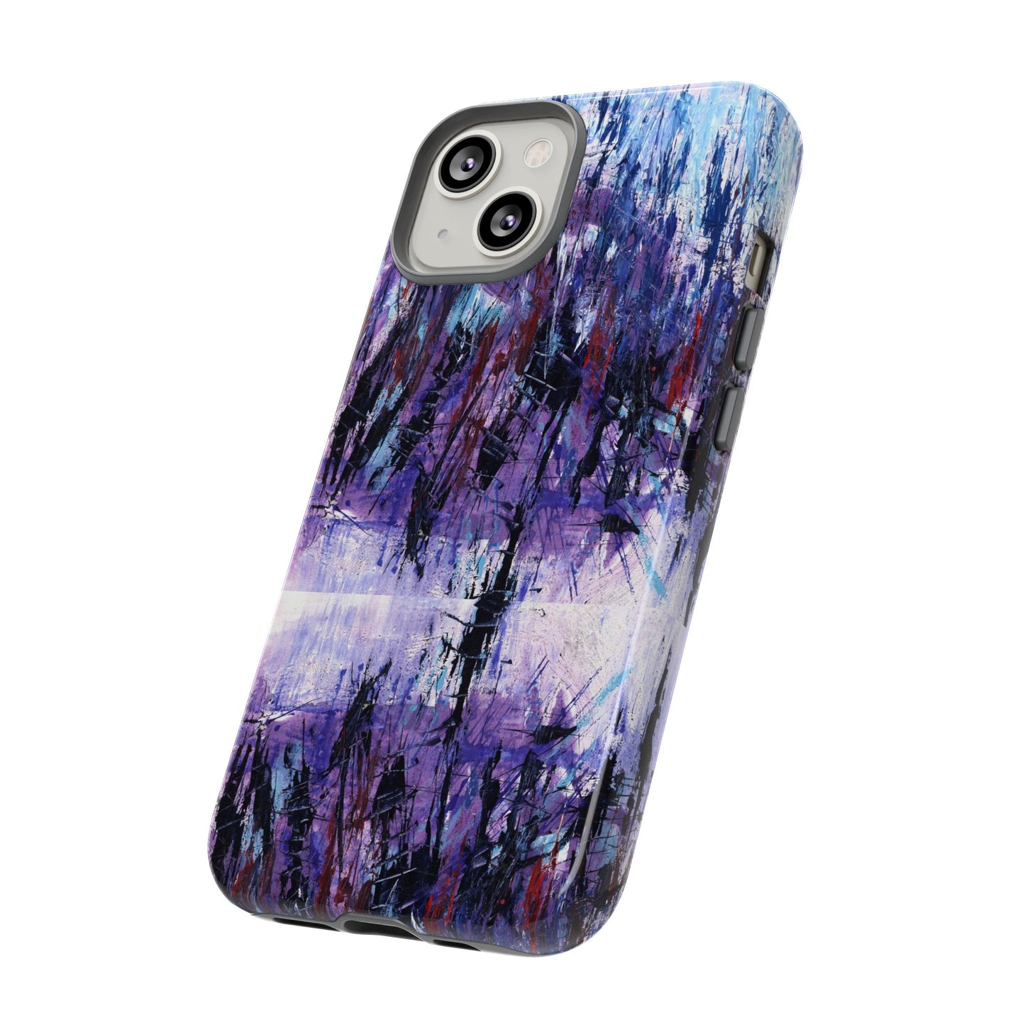 Abstract Purple Phone Case, Stylish & Protective Cover for Art Lovers- White Spring Image
