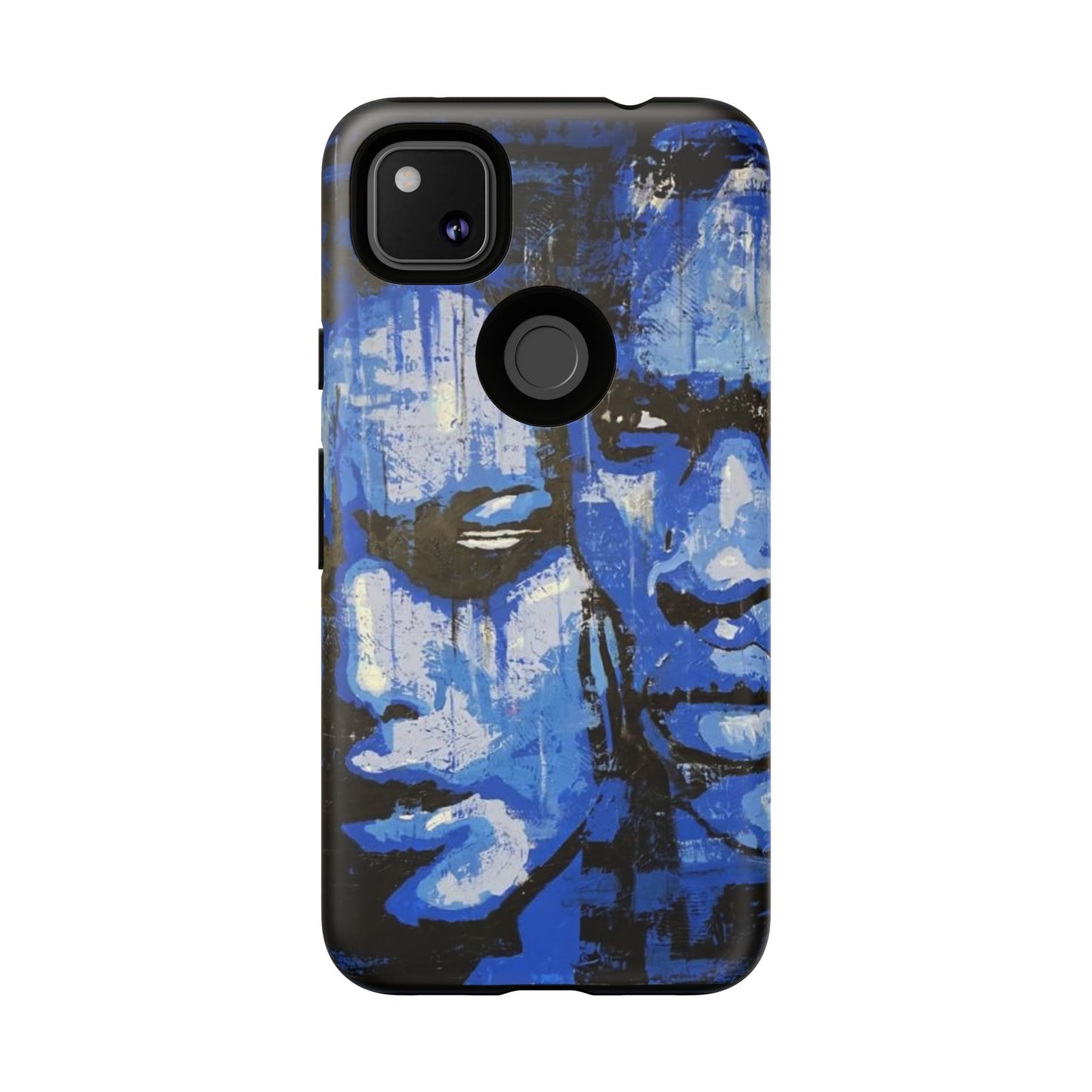 Artistic Phone Case - Tough Cases with Bold Blue Portraits -The Lovers Image