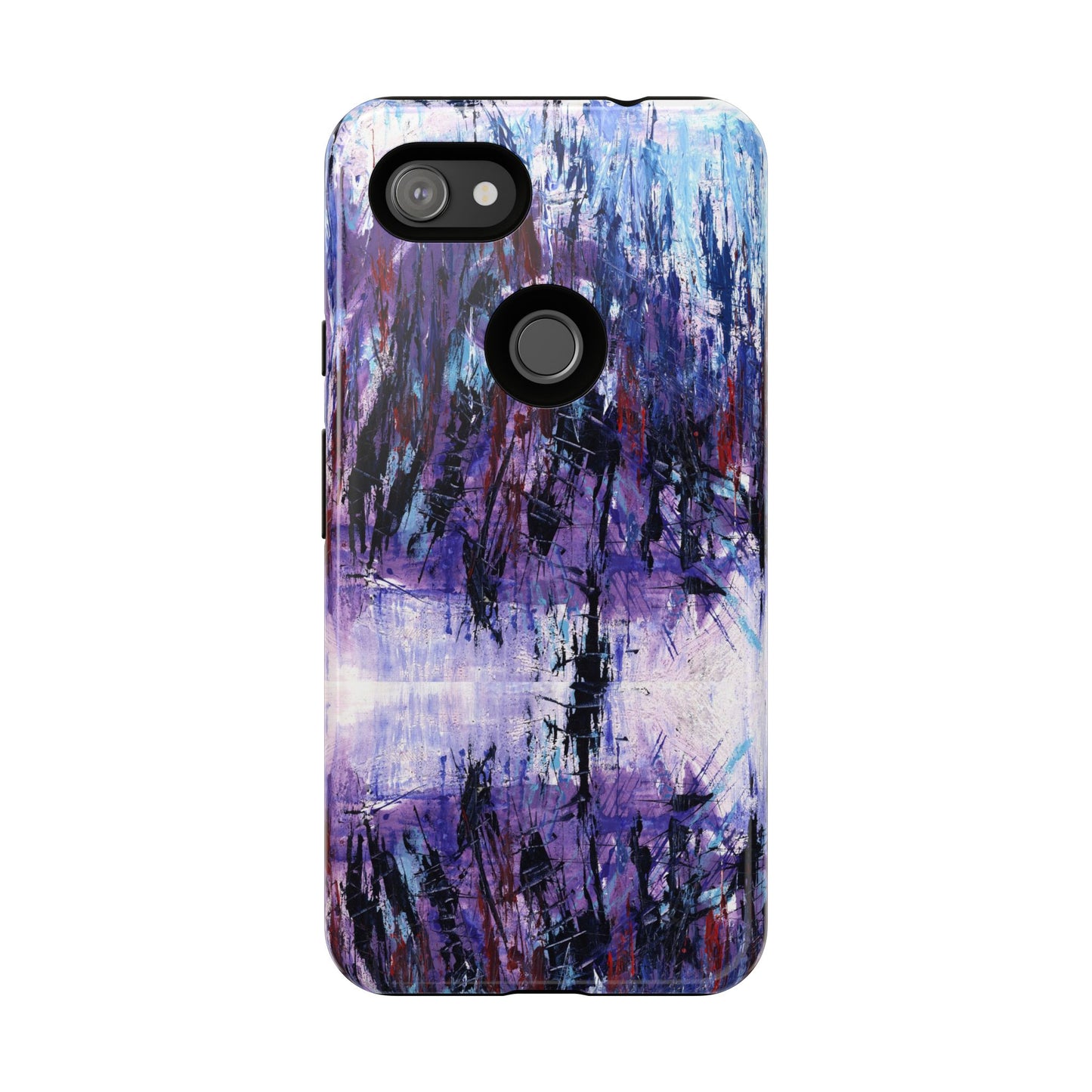 Abstract Purple Phone Case, Stylish & Protective Cover for Art Lovers- White Spring Image