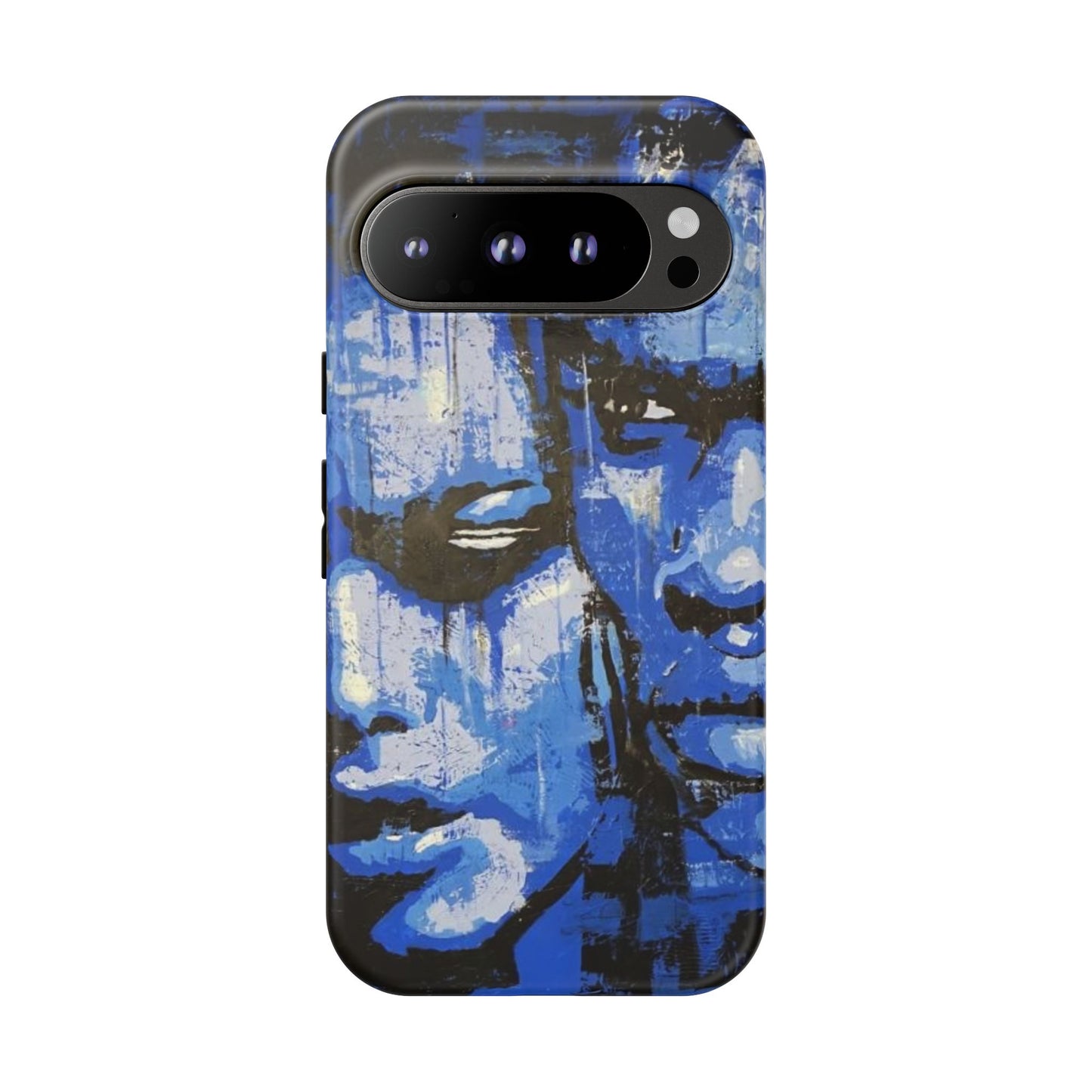 Artistic Phone Case - Tough Cases with Bold Blue Portraits -The Lovers Image