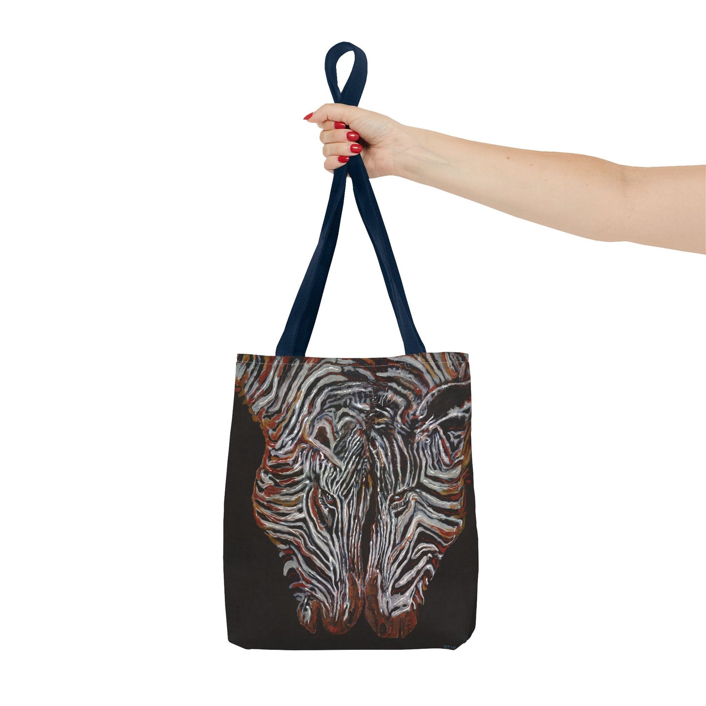 Twin Zebras Image- Tote Bag