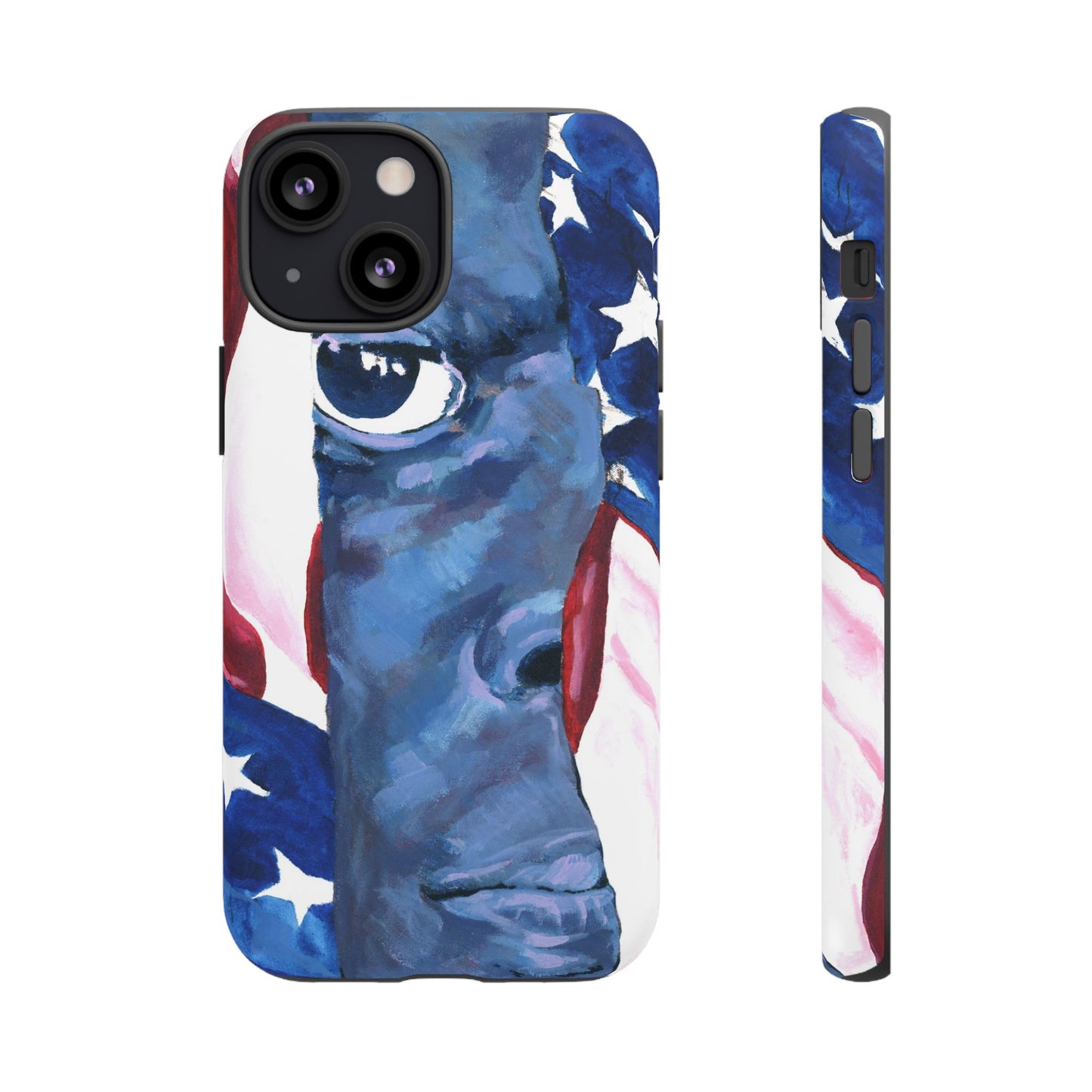 Patriotic Tough Phone Case with American Flag Design- I See You Image