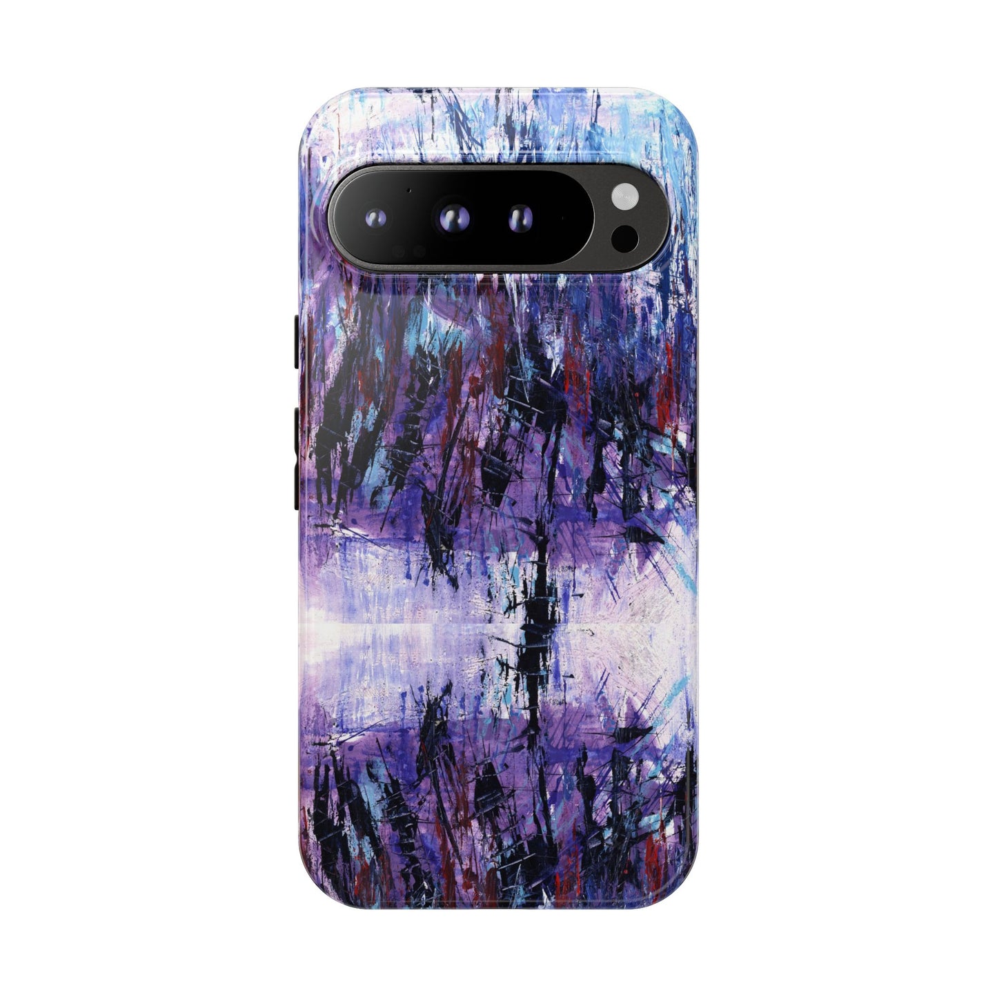 Abstract Purple Phone Case, Stylish & Protective Cover for Art Lovers- White Spring Image