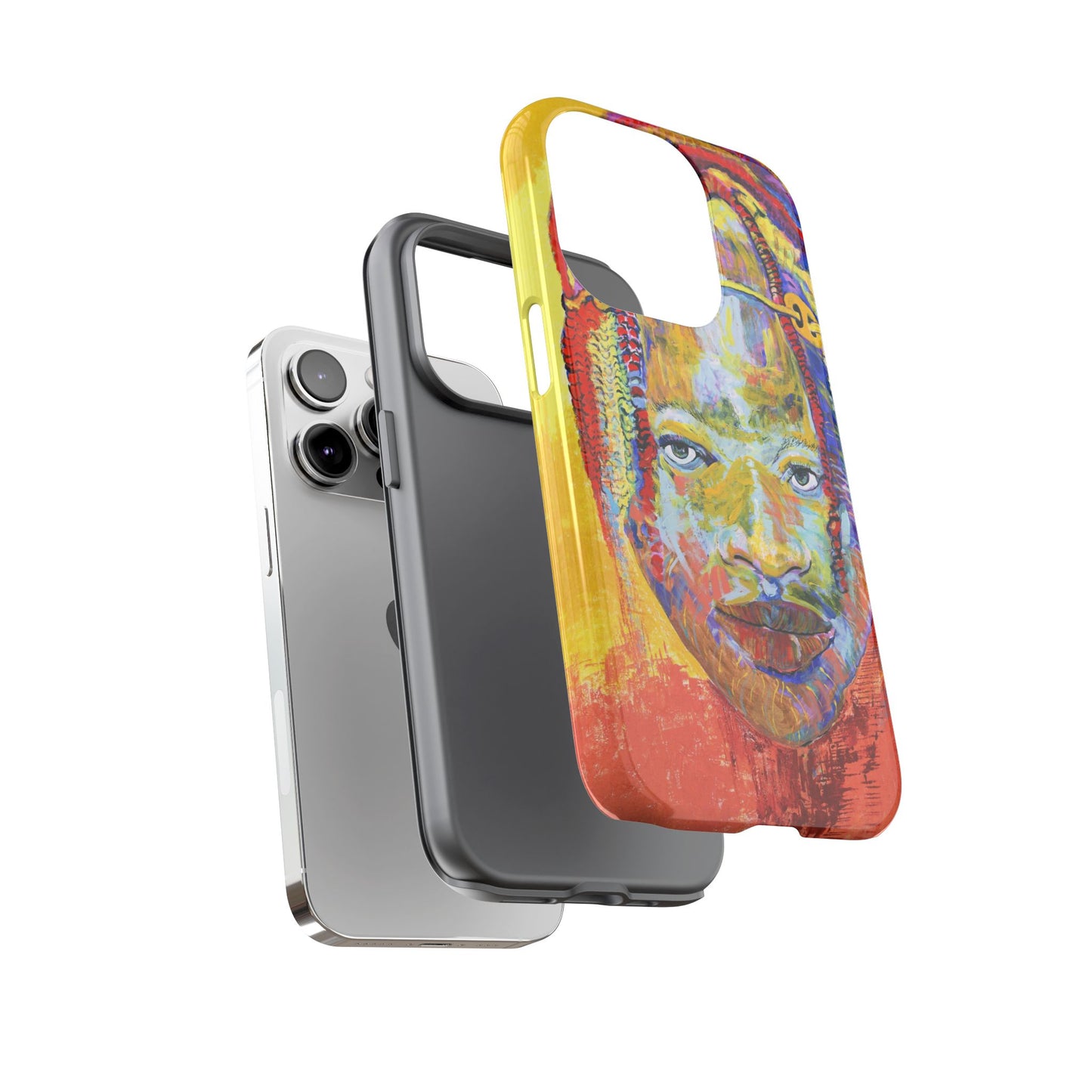 Vibrant Artistic Phone Case - Tough Cases for Creative Souls- African Youth Image