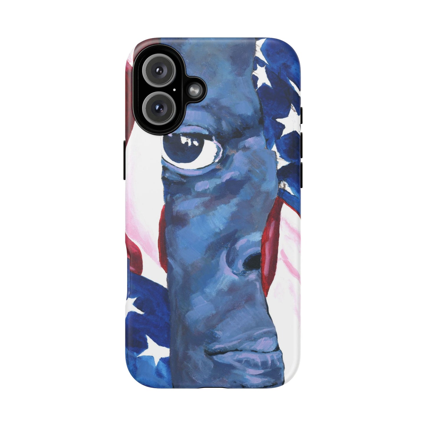 Patriotic Tough Phone Case with American Flag Design- I See You Image