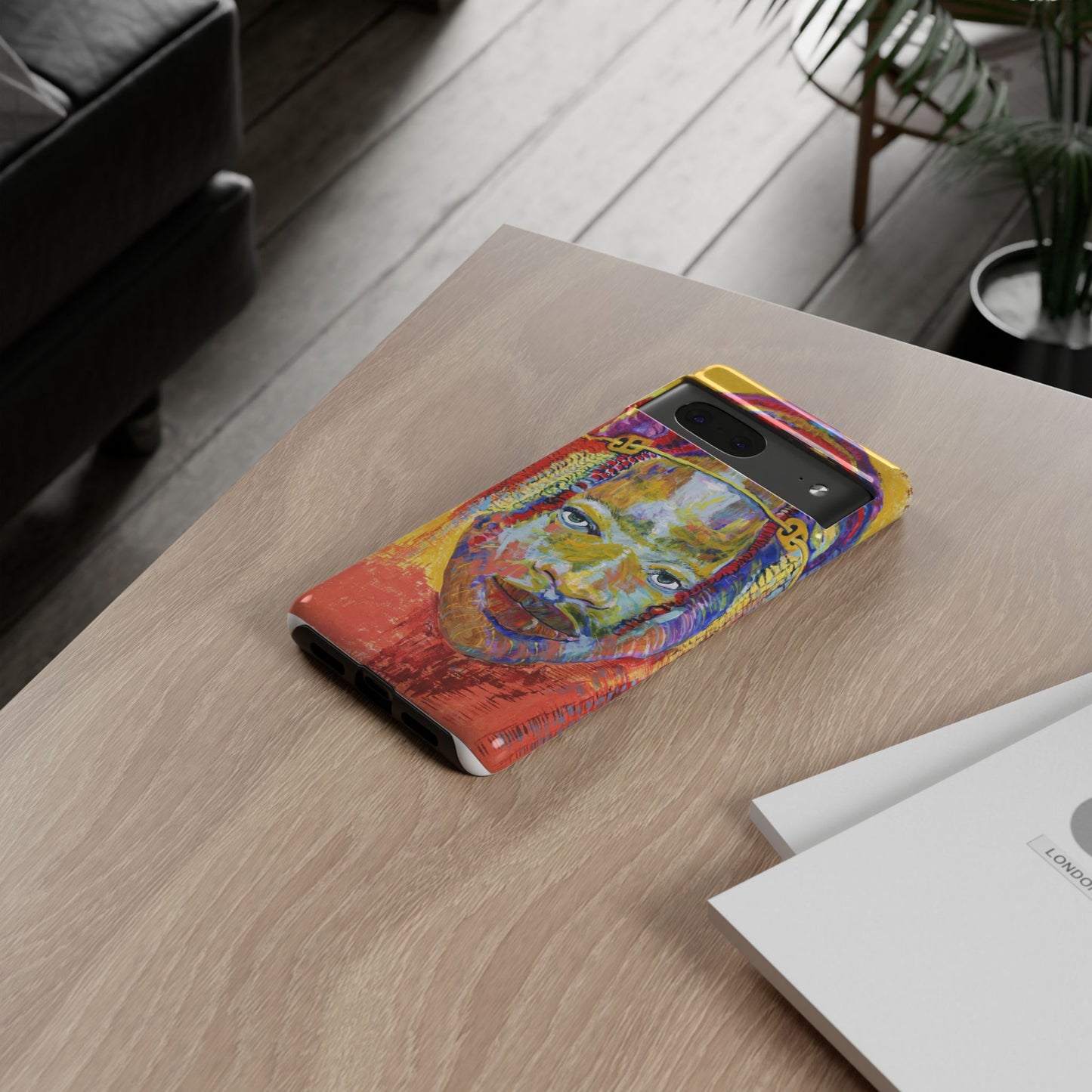 Vibrant Artistic Phone Case - Tough Cases for Creative Souls- African Youth Image