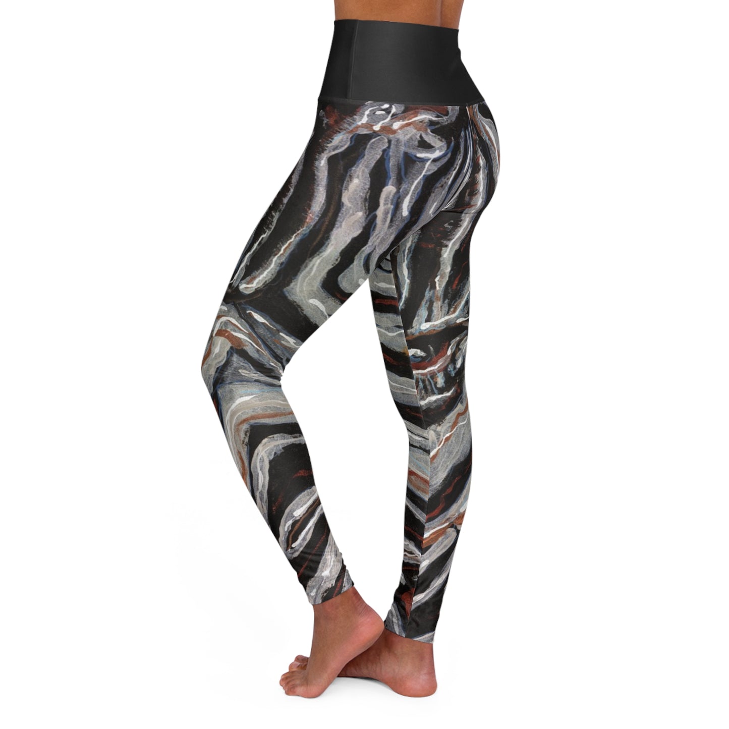 Twin Zebras Image - High Waisted Yoga Leggings
