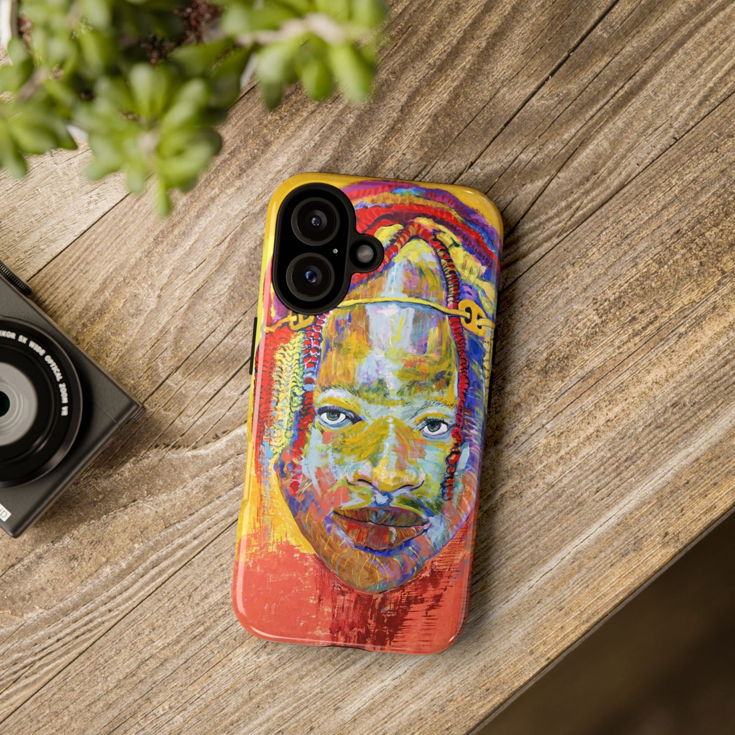 Vibrant Artistic Phone Case - Tough Cases for Creative Souls- African Youth Image