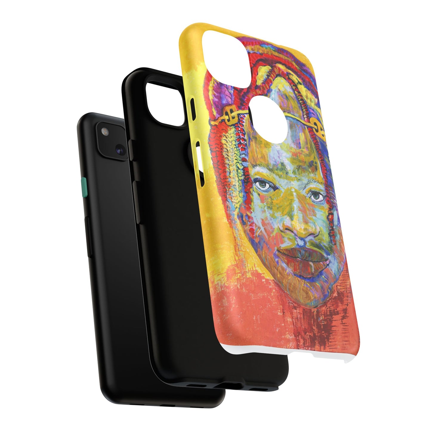 Vibrant Artistic Phone Case - Tough Cases for Creative Souls- African Youth Image