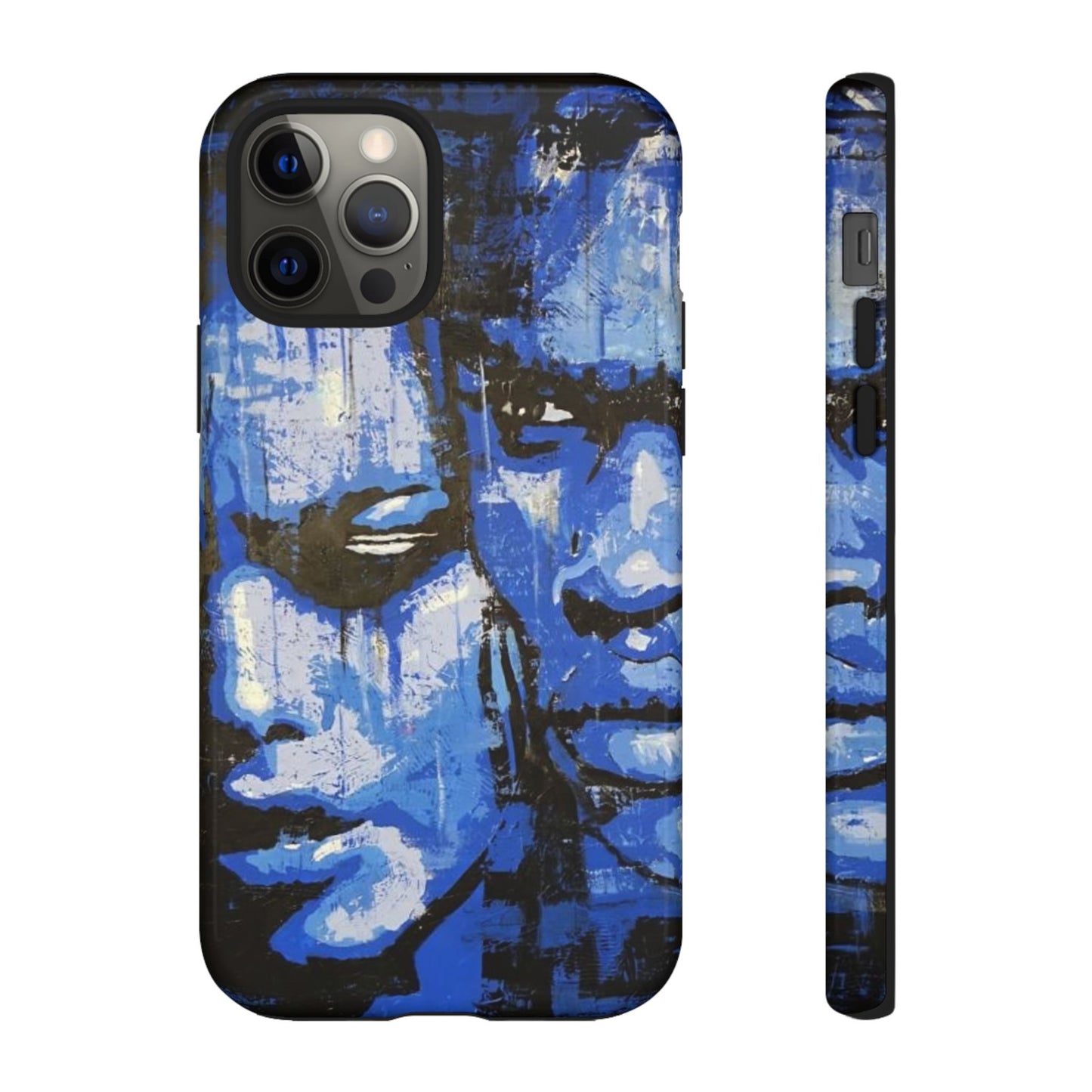 Artistic Phone Case - Tough Cases with Bold Blue Portraits -The Lovers Image