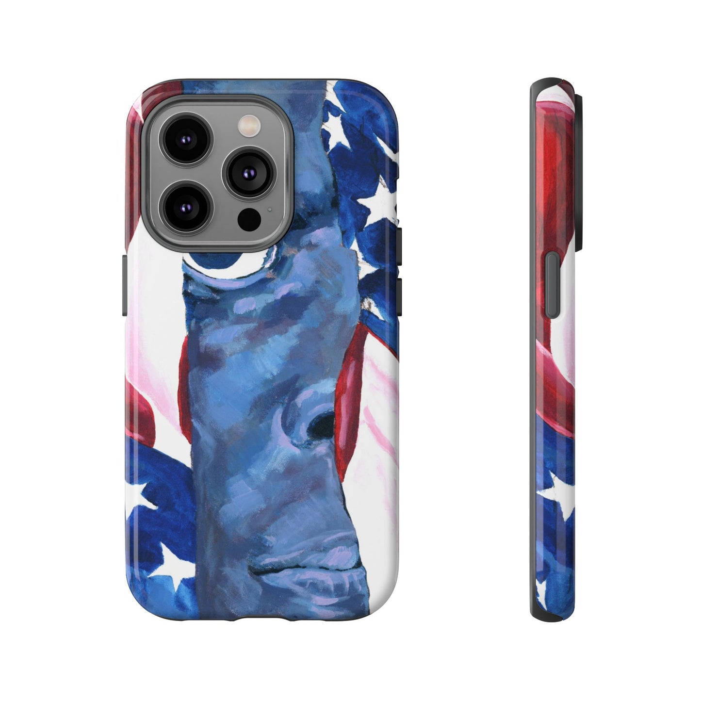 Patriotic Tough Phone Case with American Flag Design- I See You Image