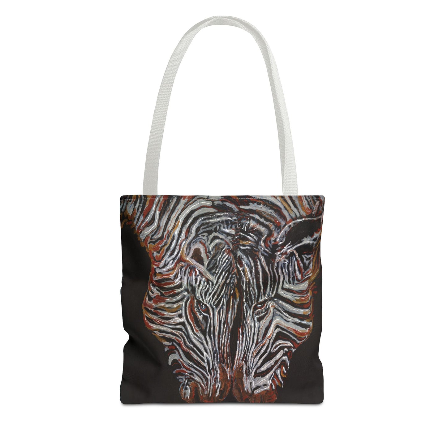 Twin Zebras Image- Tote Bag