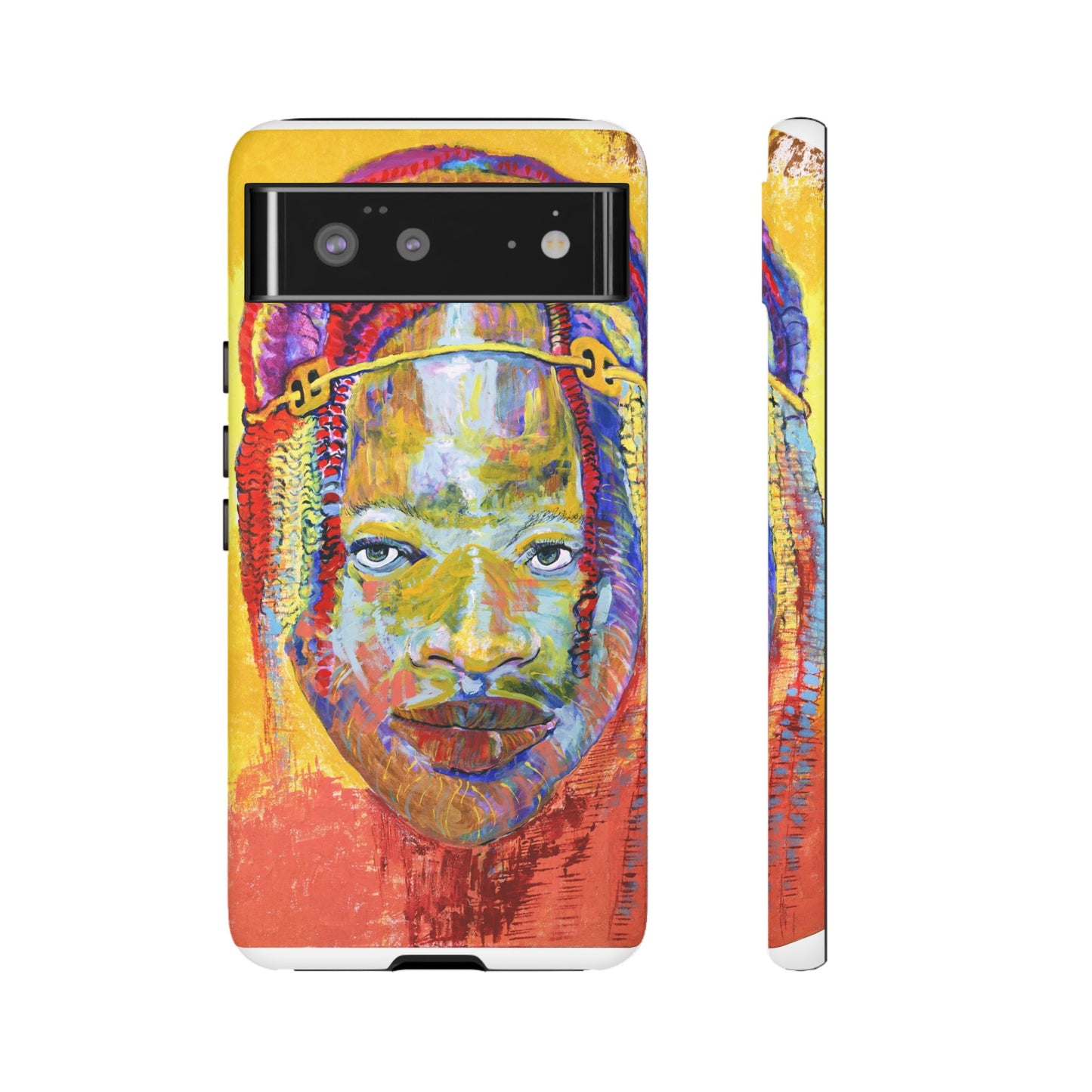 Vibrant Artistic Phone Case - Tough Cases for Creative Souls- African Youth Image