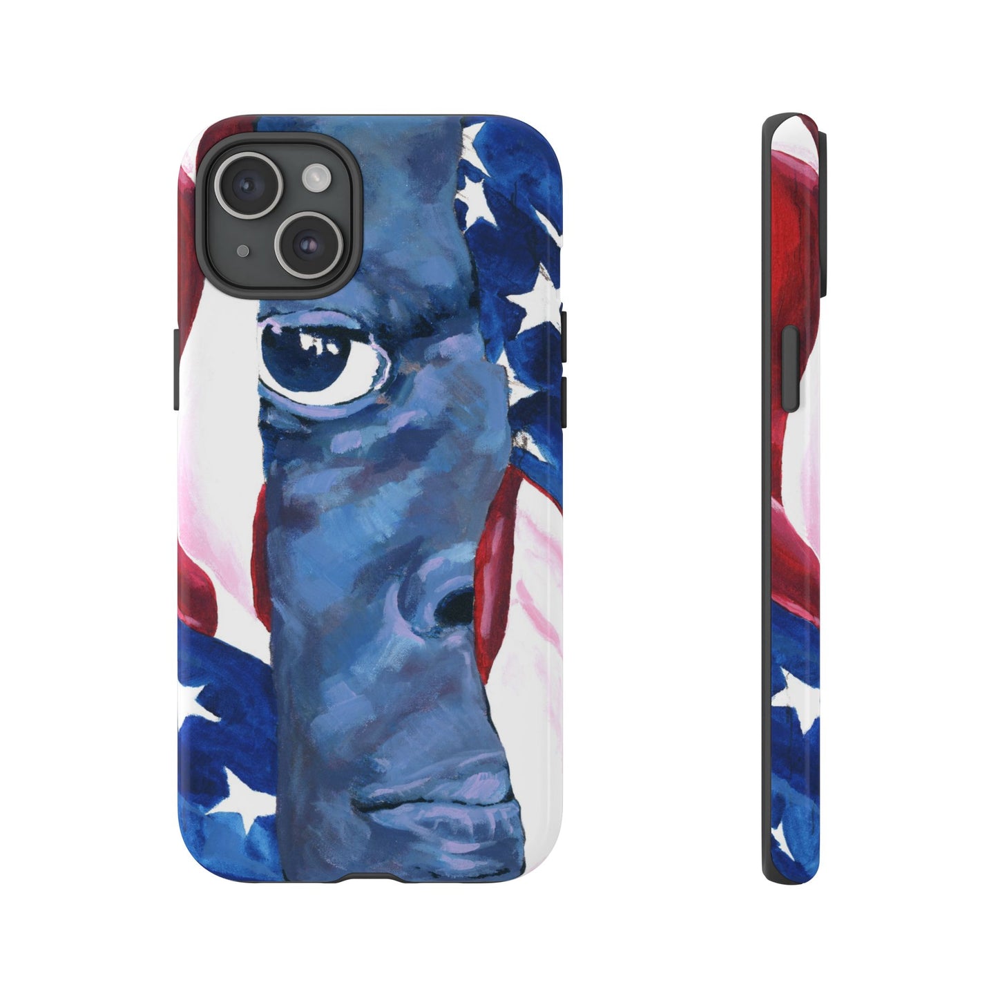 Patriotic Tough Phone Case with American Flag Design- I See You Image