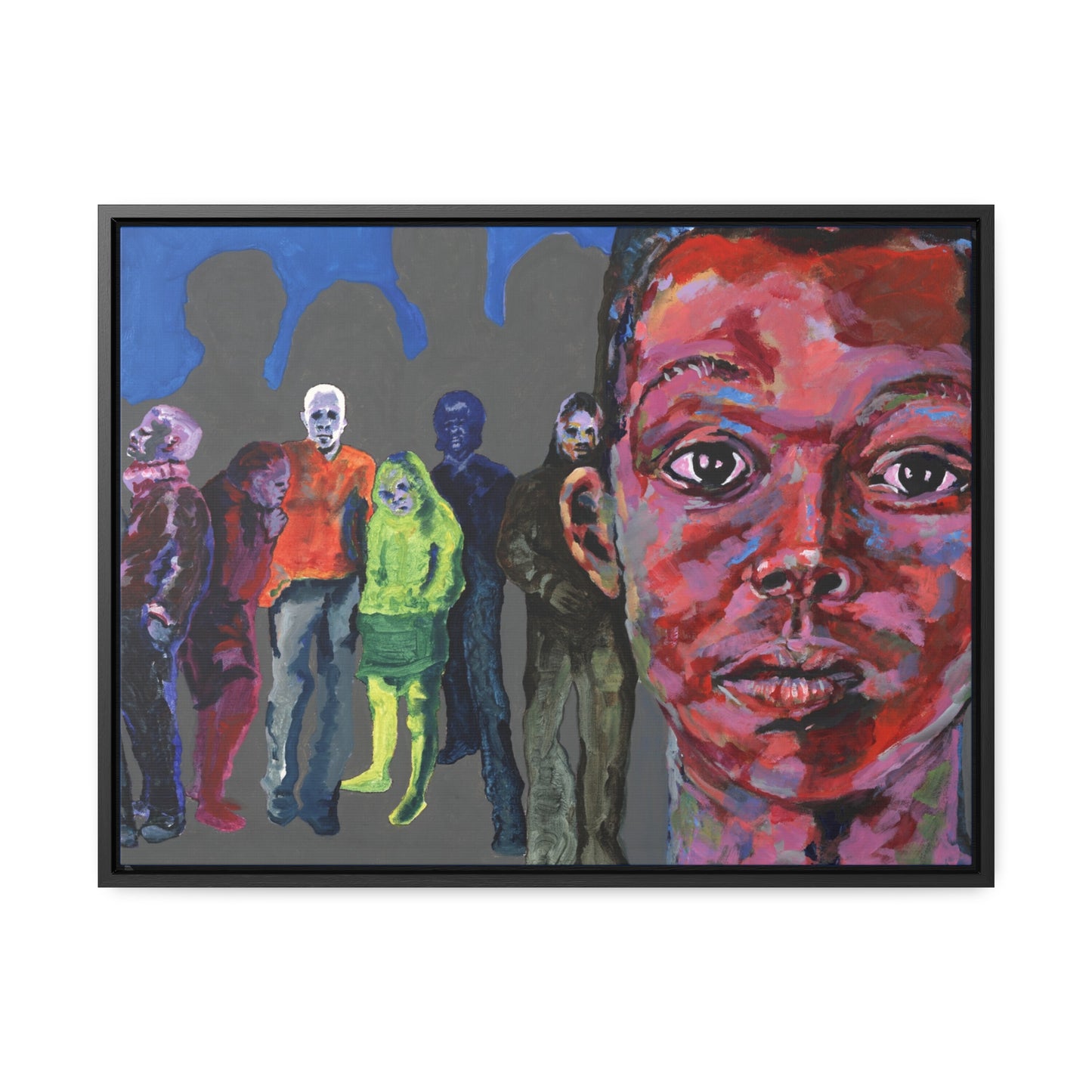 I See You But You Never See Me- Framed Canvas Print