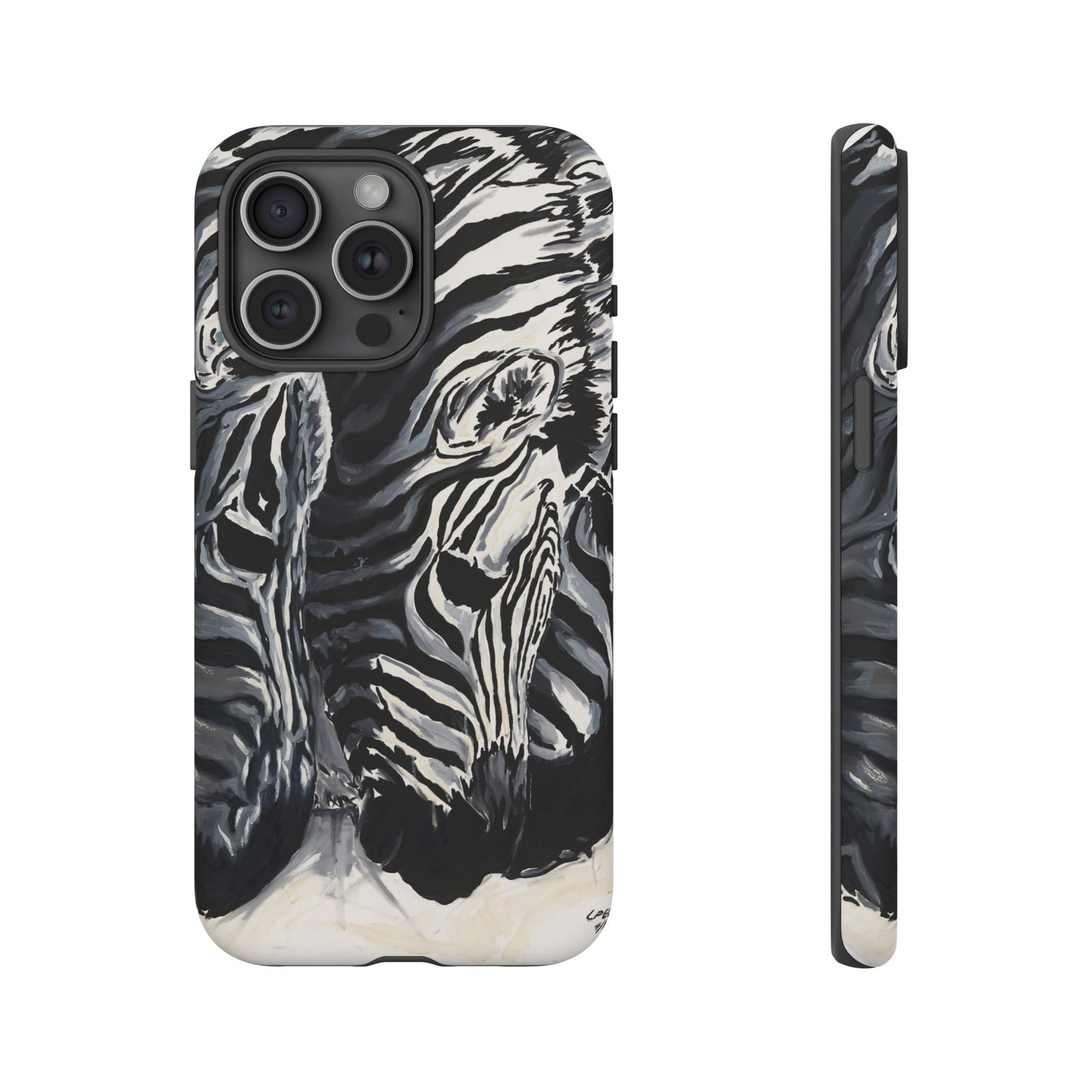 Artistic Zebra Print Phone Case -Tough Cases- Baby Zebras Image