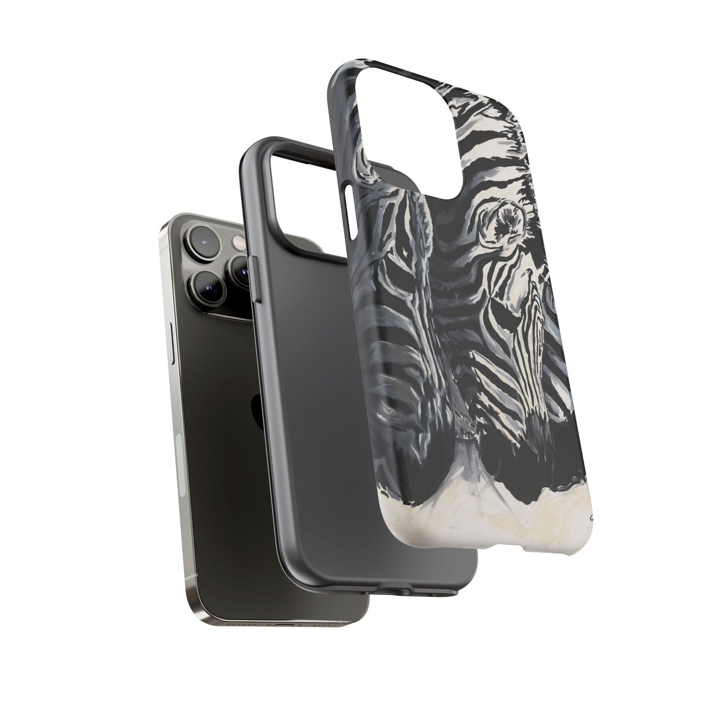 Artistic Zebra Print Phone Case -Tough Cases- Baby Zebras Image