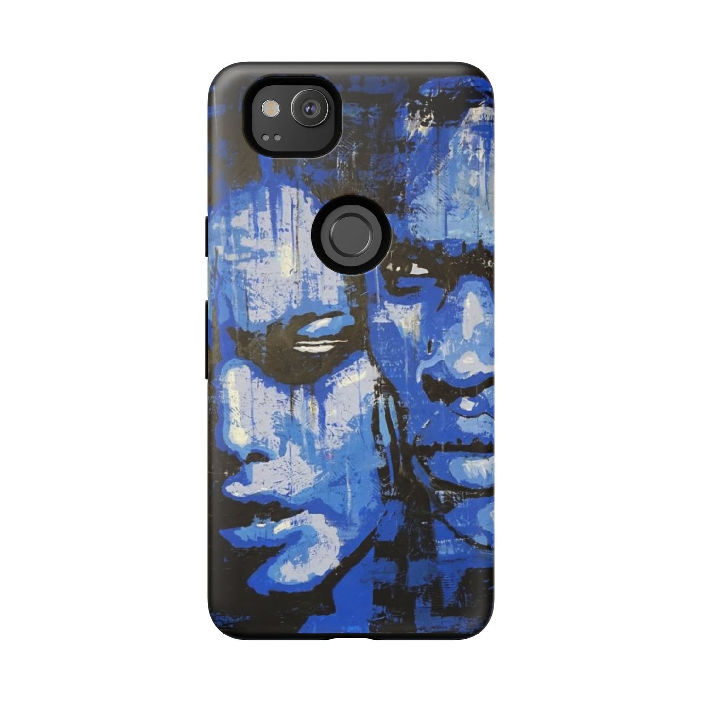Artistic Phone Case - Tough Cases with Bold Blue Portraits -The Lovers Image