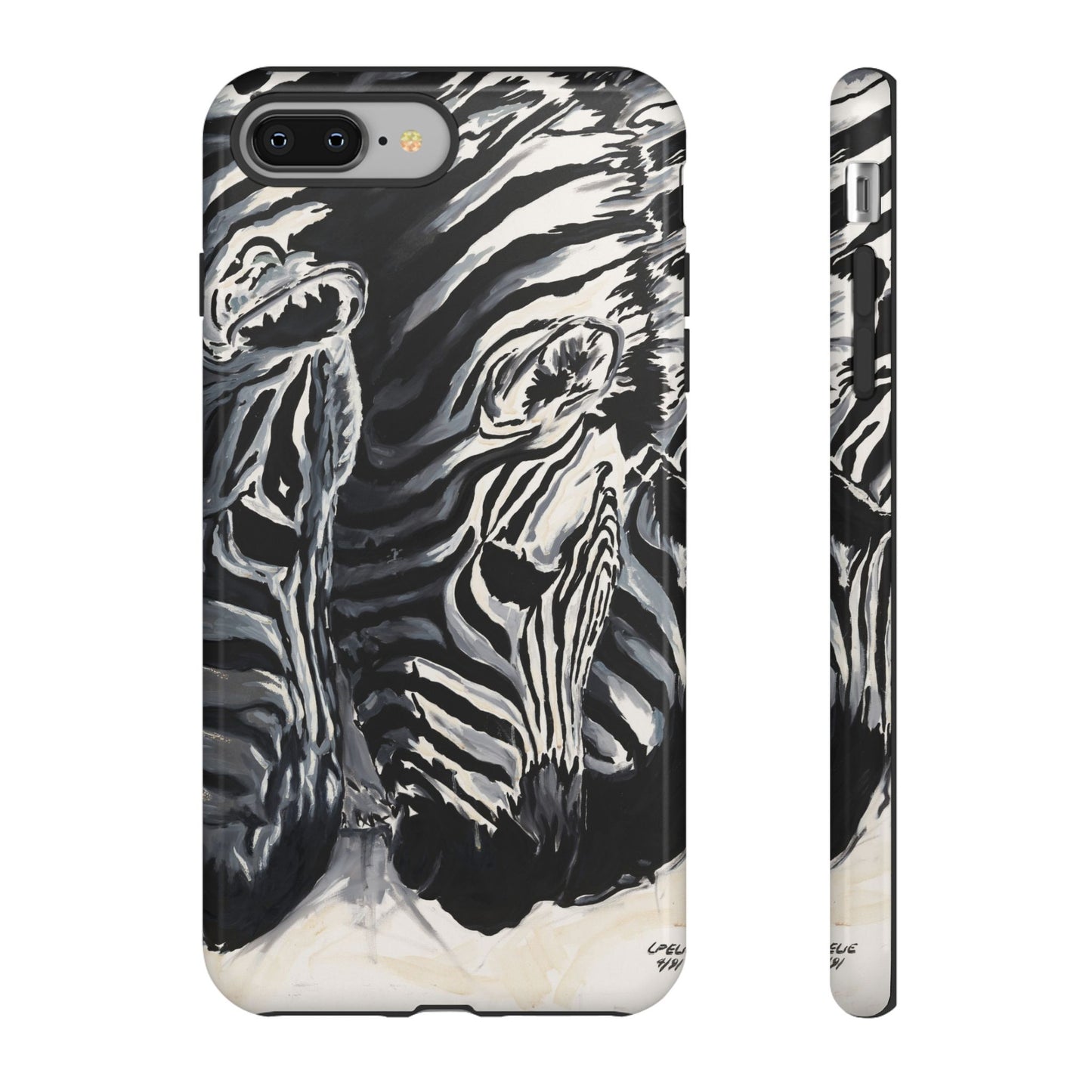 Artistic Zebra Print Phone Case -Tough Cases- Baby Zebras Image