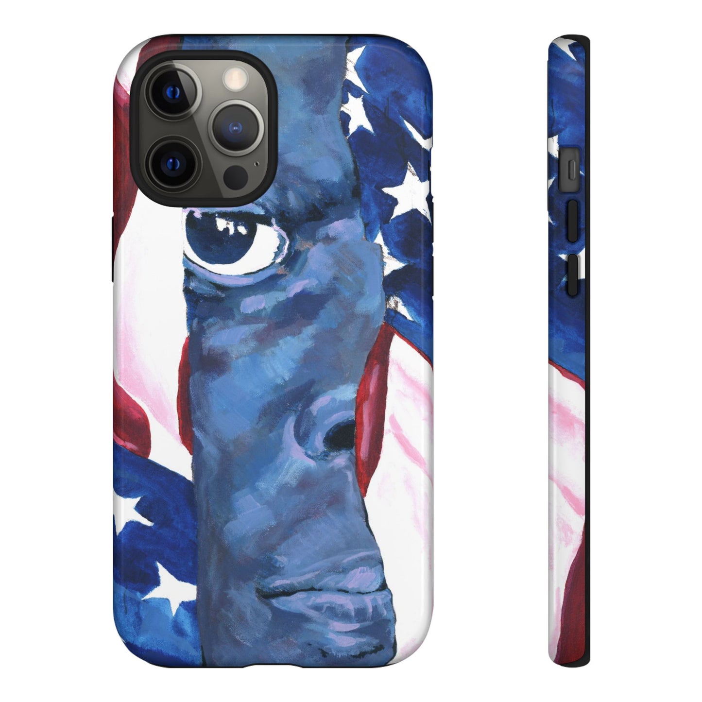 Patriotic Tough Phone Case with American Flag Design- I See You Image