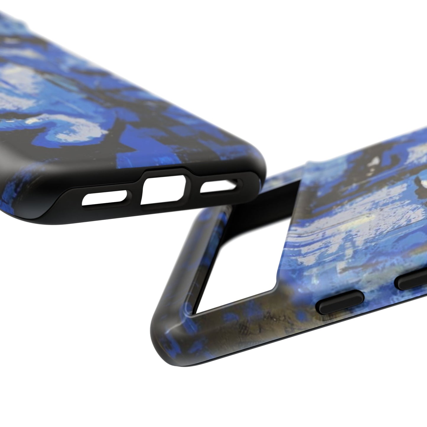 Artistic Phone Case - Tough Cases with Bold Blue Portraits -The Lovers Image