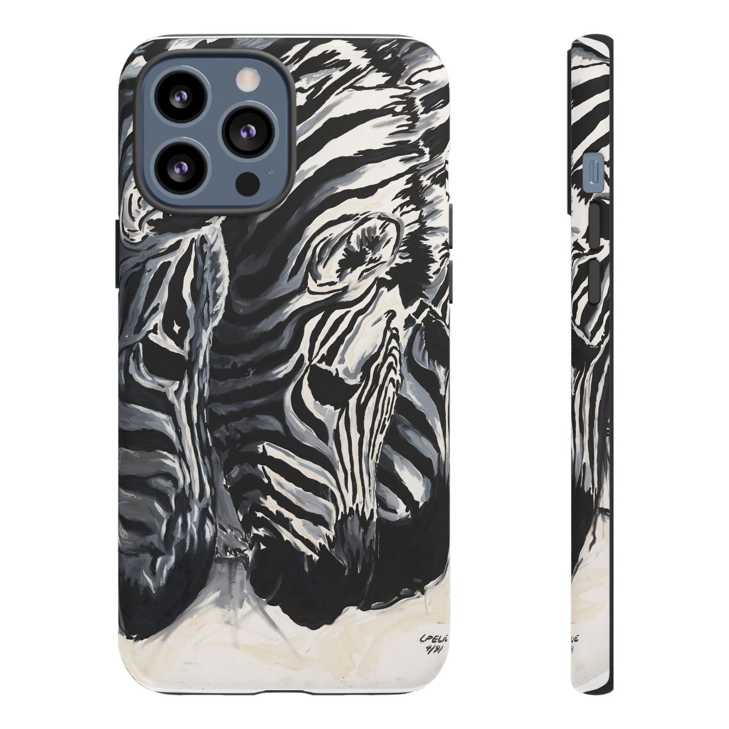 Artistic Zebra Print Phone Case -Tough Cases- Baby Zebras Image