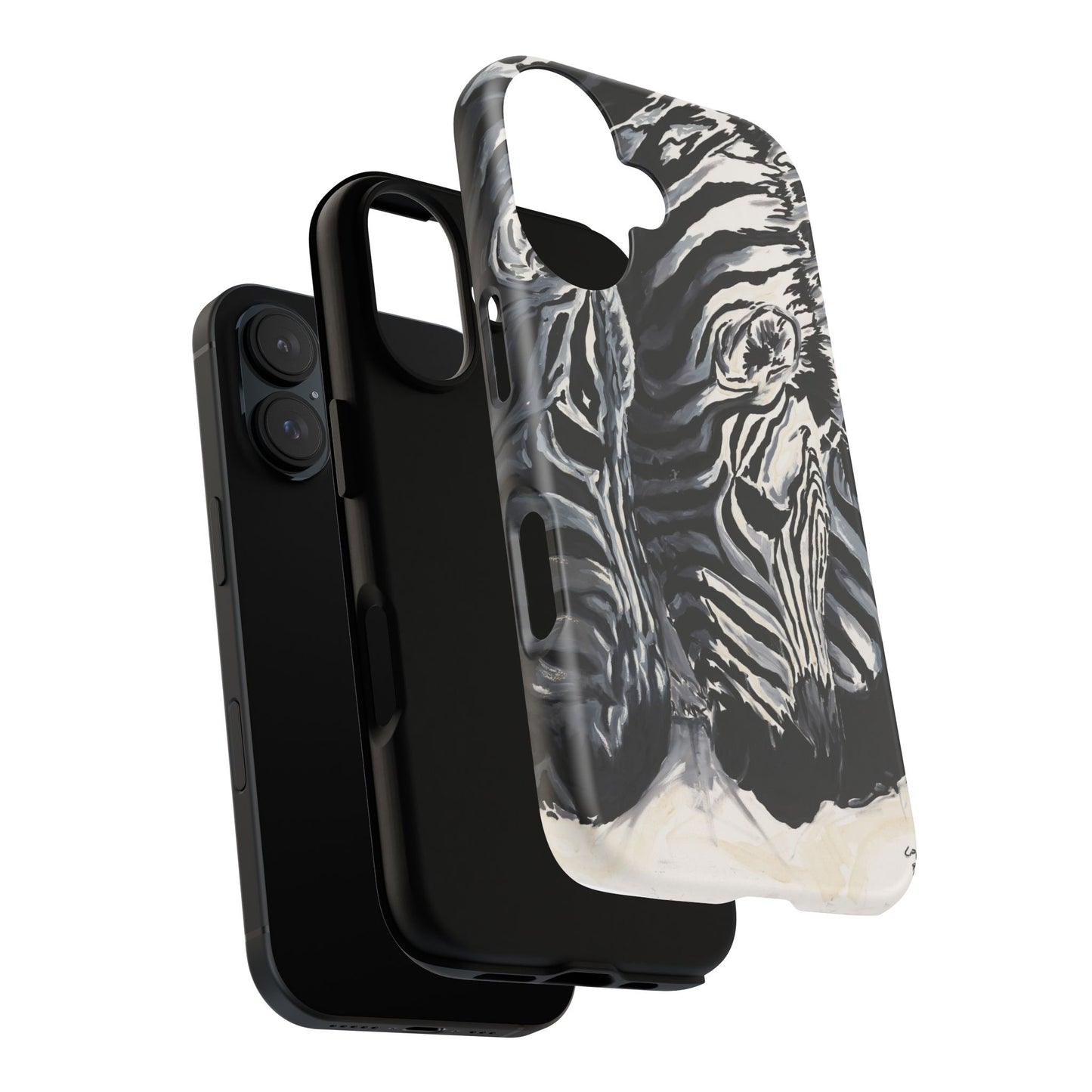 Artistic Zebra Print Phone Case -Tough Cases- Baby Zebras Image