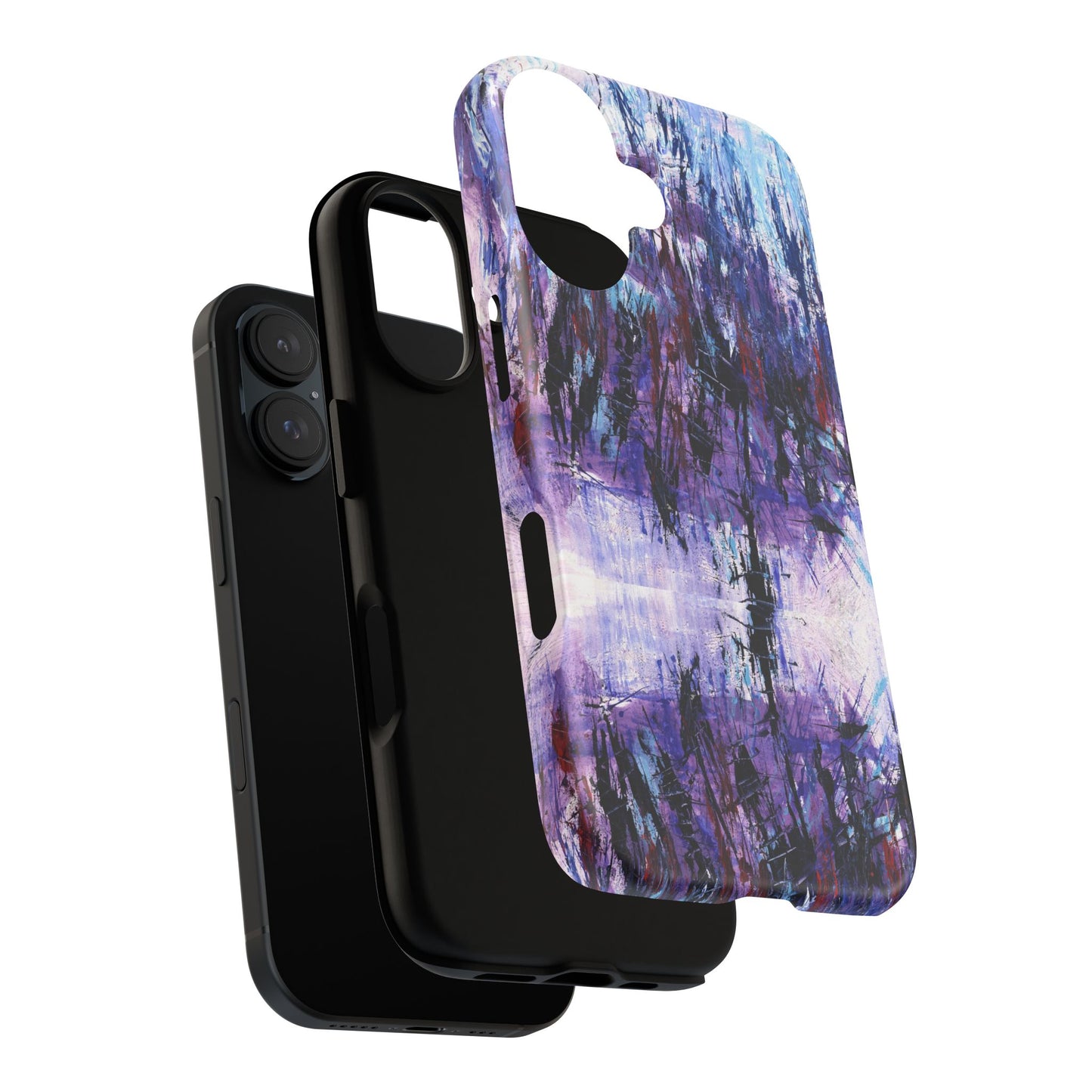 Abstract Purple Phone Case, Stylish & Protective Cover for Art Lovers- White Spring Image
