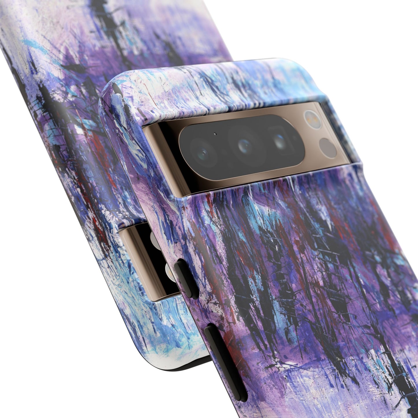 Abstract Purple Phone Case, Stylish & Protective Cover for Art Lovers- White Spring Image