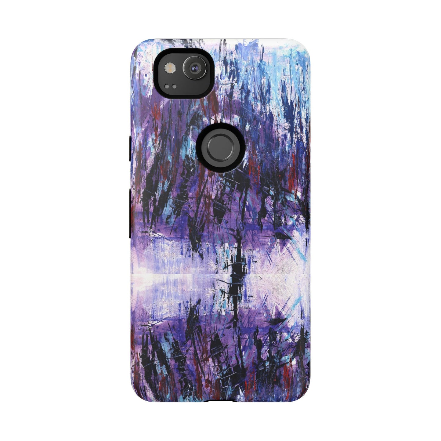 Abstract Purple Phone Case, Stylish & Protective Cover for Art Lovers- White Spring Image