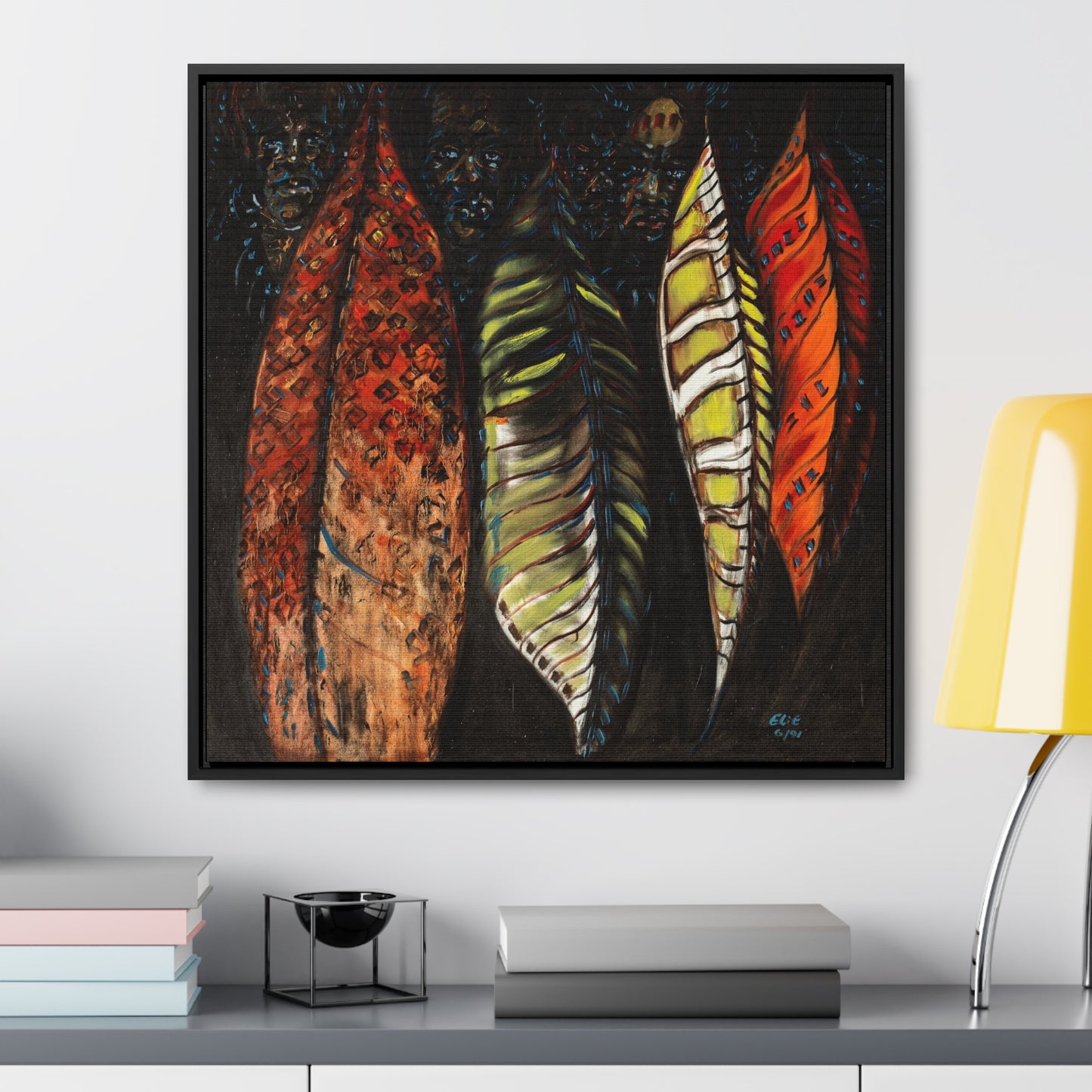 In the Shadows - Framed Canvas Print