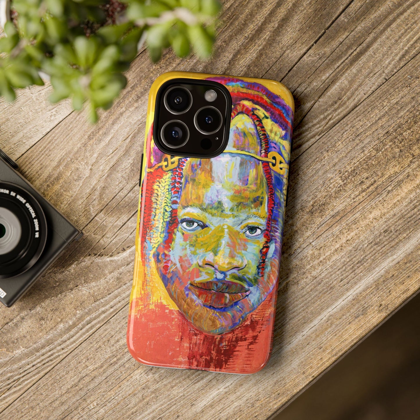Vibrant Artistic Phone Case - Tough Cases for Creative Souls- African Youth Image