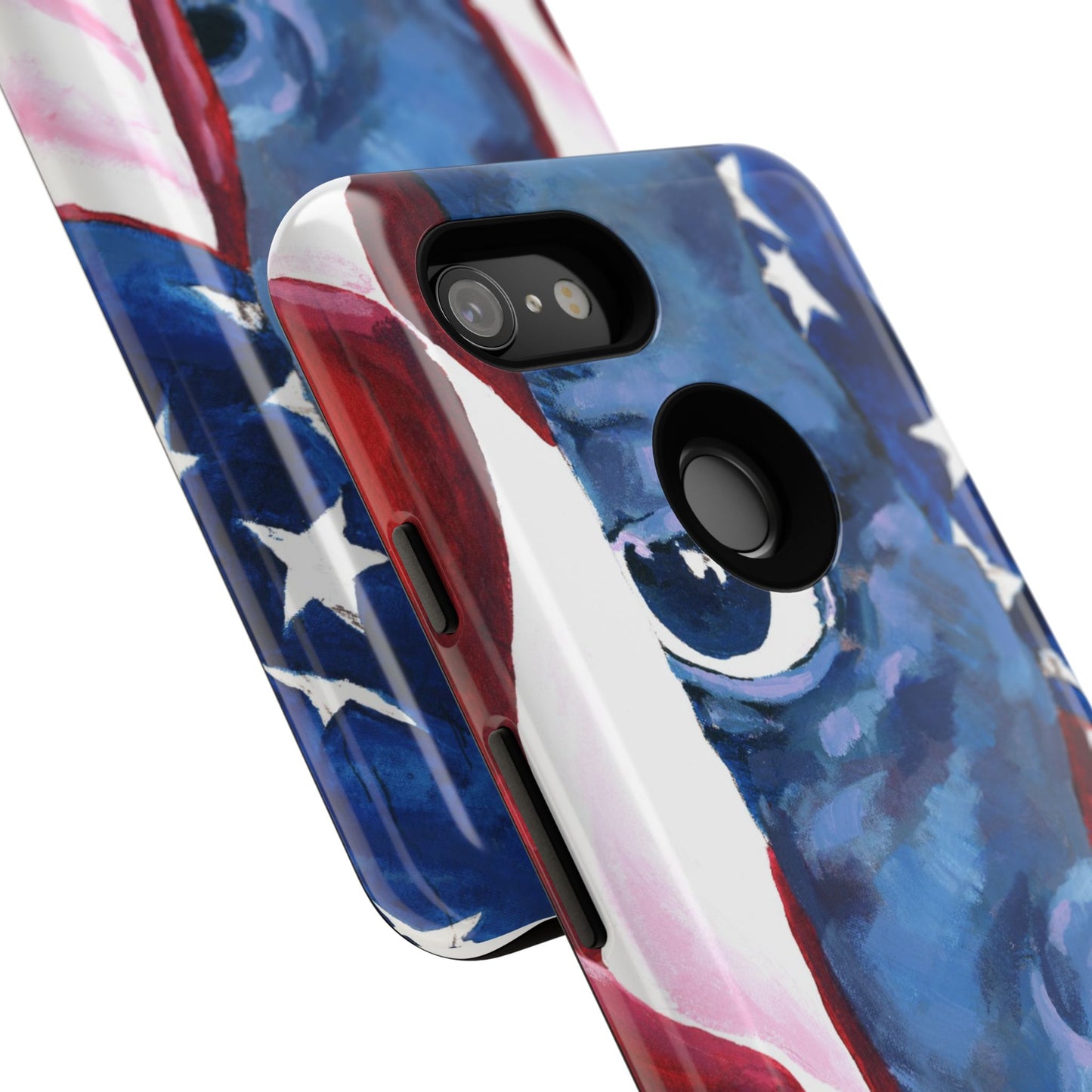 Patriotic Tough Phone Case with American Flag Design- I See You Image