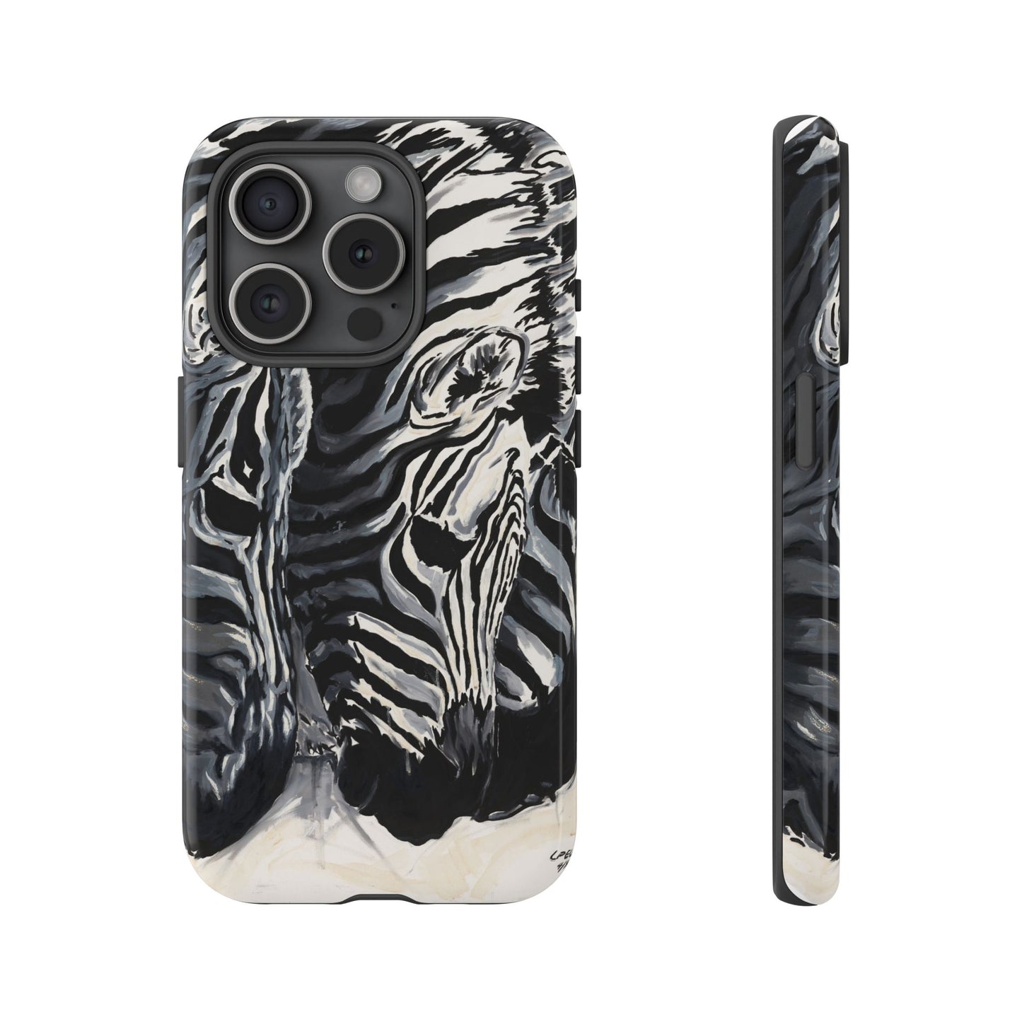 Artistic Zebra Print Phone Case -Tough Cases- Baby Zebras Image